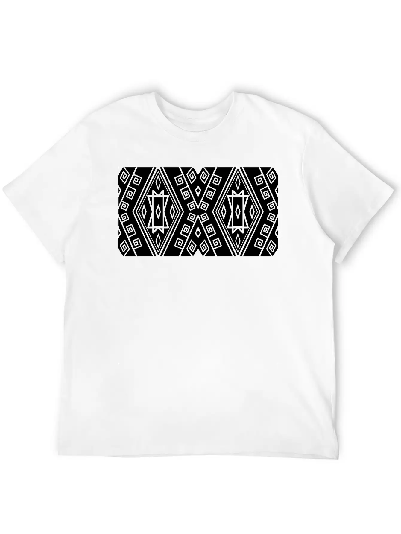 Geometric Decoration Stylish Everyday T-Shirt – Unisex Basic Cotton Tee
