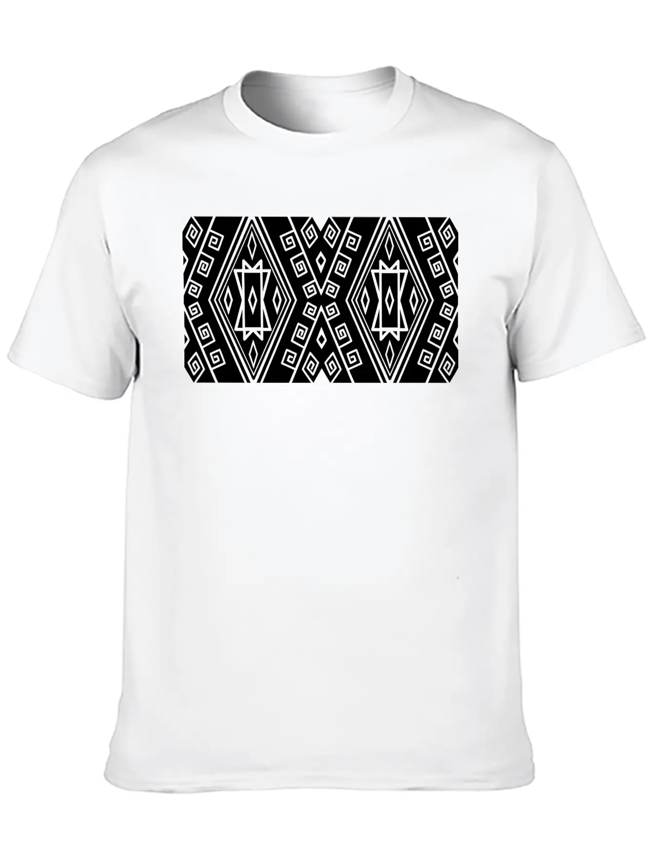 Geometric Decoration Stylish Everyday T-Shirt – Unisex Basic Cotton Tee