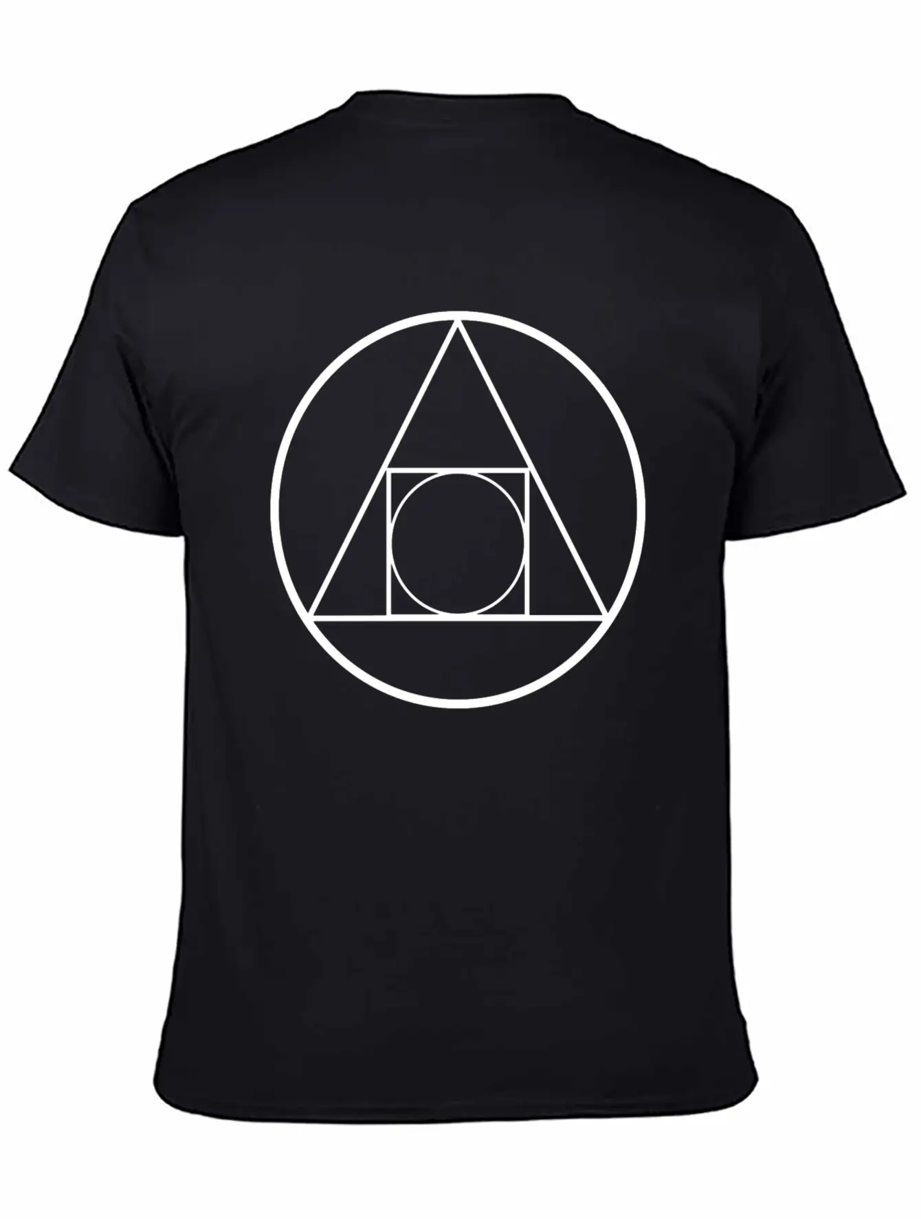 Geometric Figure Present Basic Graphic T-Shirt – Daily Comfort In Soft Cotton