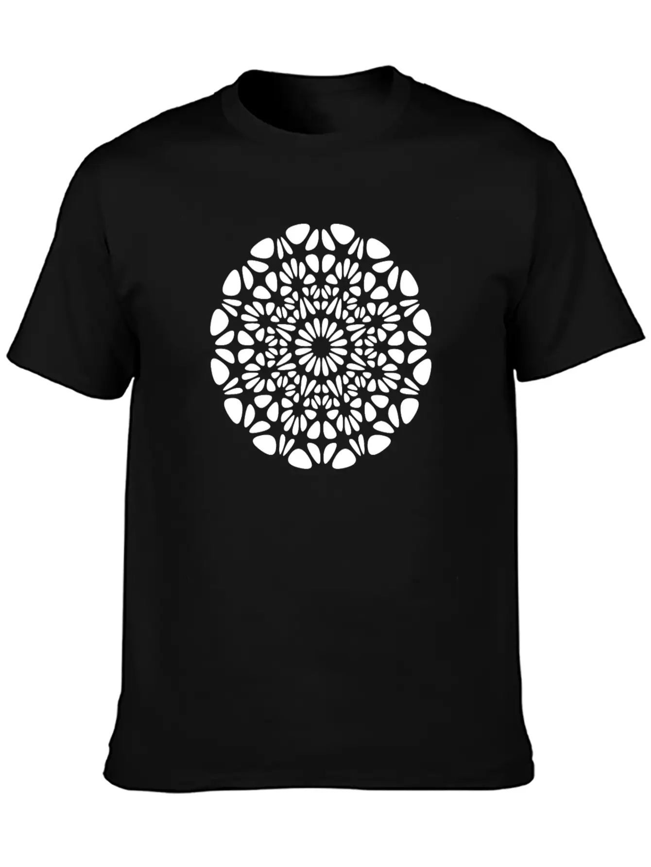 Geometry Healing Circular Flower Symbol Stylish Everyday T-Shirt – Unisex Basic Cotton Tee