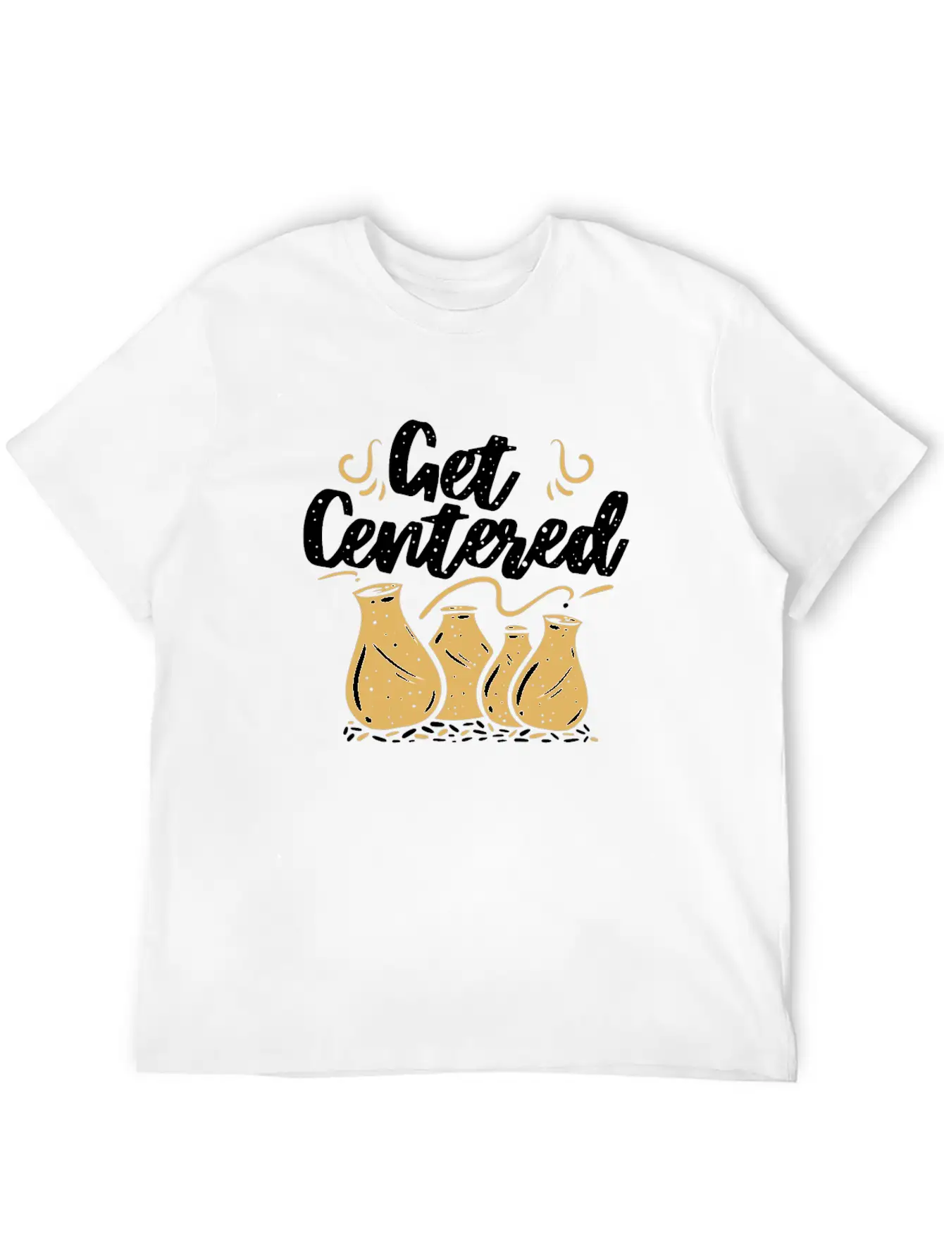 Get Centered Pottery Handcrafted Ceramics Oven Art Basic Graphic T-Shirt – Daily Comfort In Soft Cotton