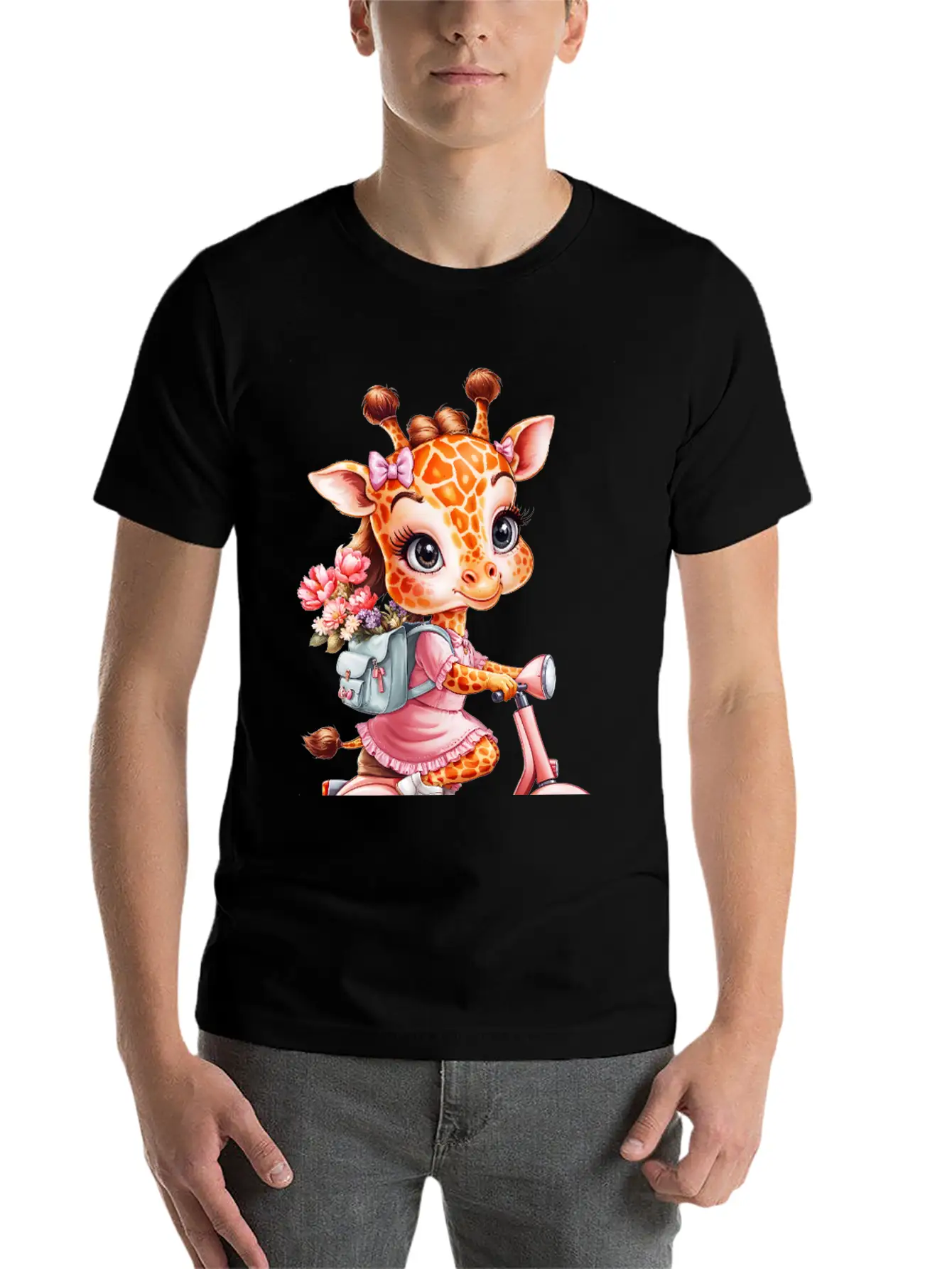 Giraffe Casual Graphic T-Shirt – Simple And Comfortable Daily Wear