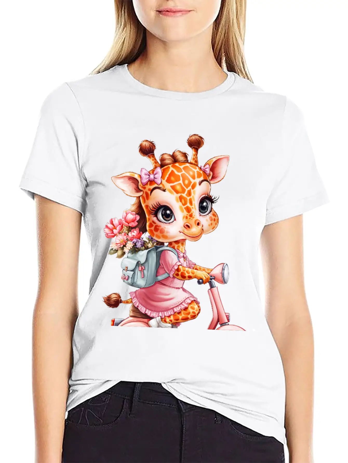 Giraffe Casual Graphic T-Shirt – Simple And Comfortable Daily Wear