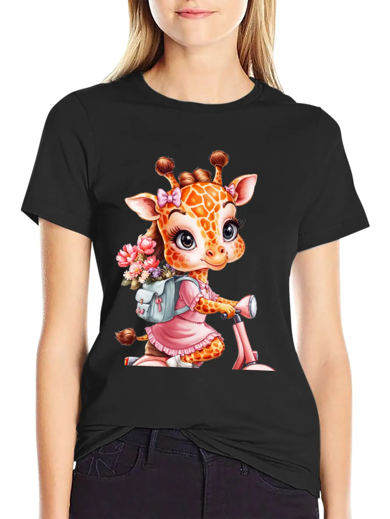Giraffe Casual Graphic T-Shirt – Simple And Comfortable Daily Wear