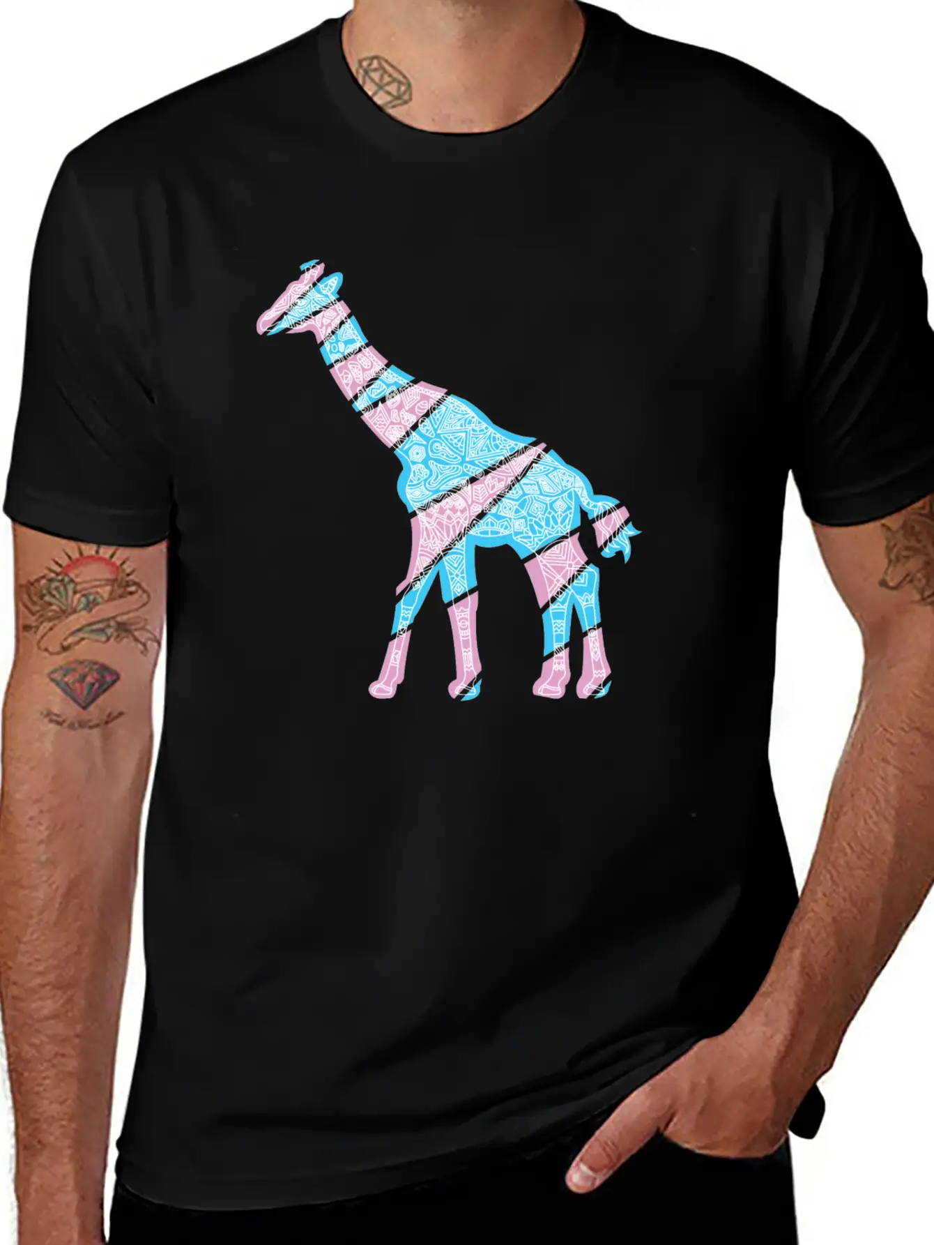Giraffe Stylish Everyday T-Shirt – Unisex Basic Cotton Tee