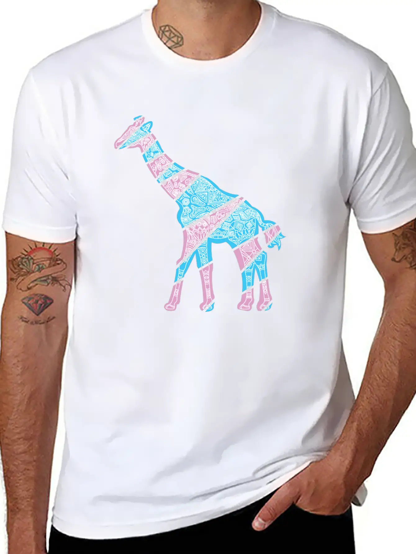 Giraffe Stylish Everyday T-Shirt – Unisex Basic Cotton Tee