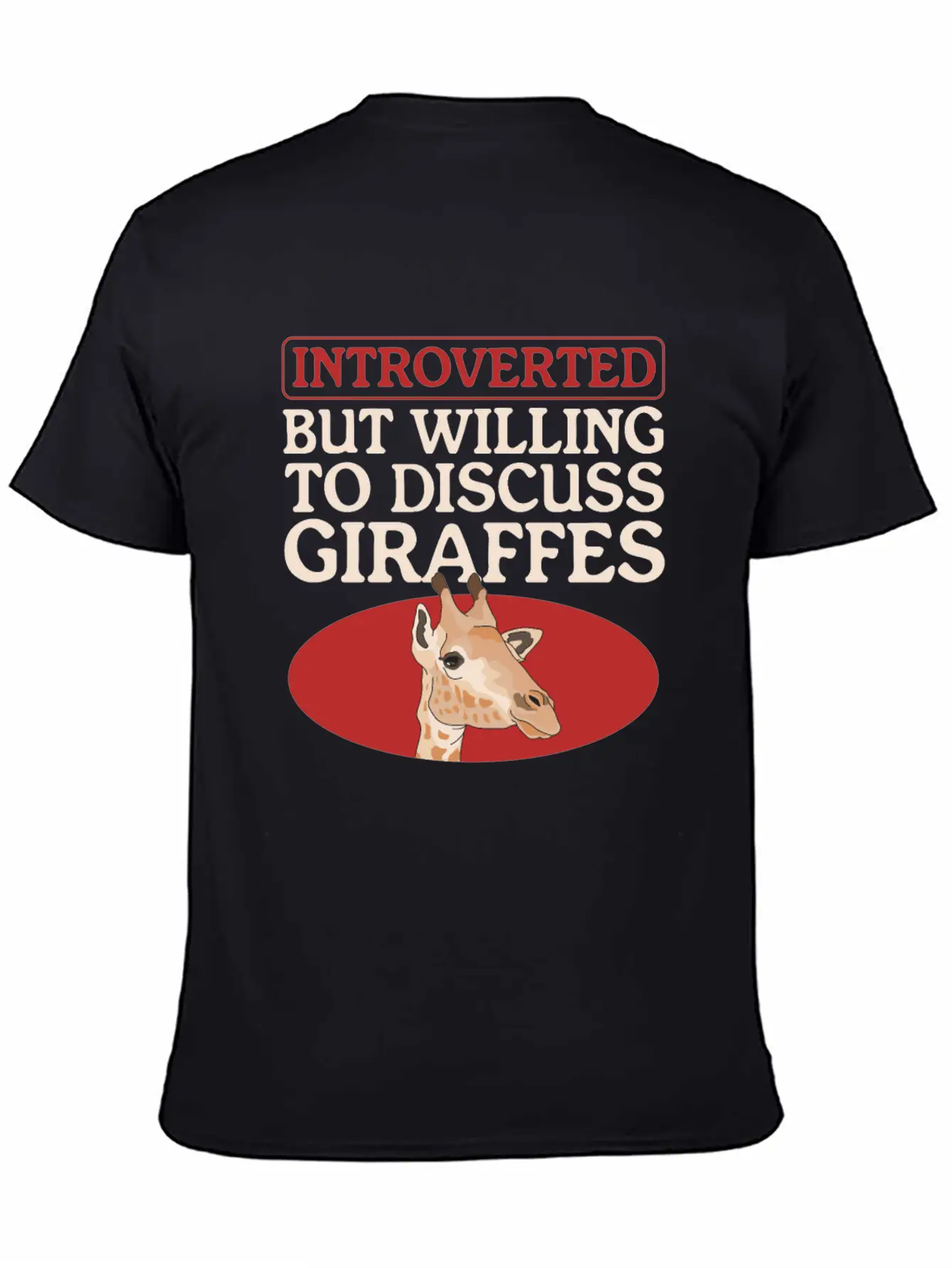 Giraffe To Discuss Giraffes Basic Graphic T-Shirt – Daily Comfort In Soft Cotton