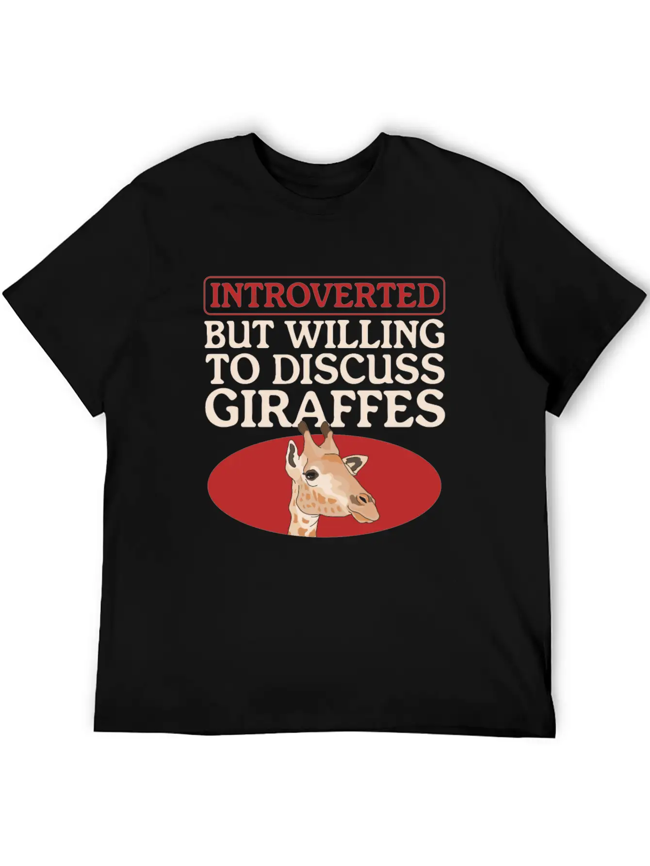 Giraffe To Discuss Giraffes Basic Graphic T-Shirt – Daily Comfort In Soft Cotton