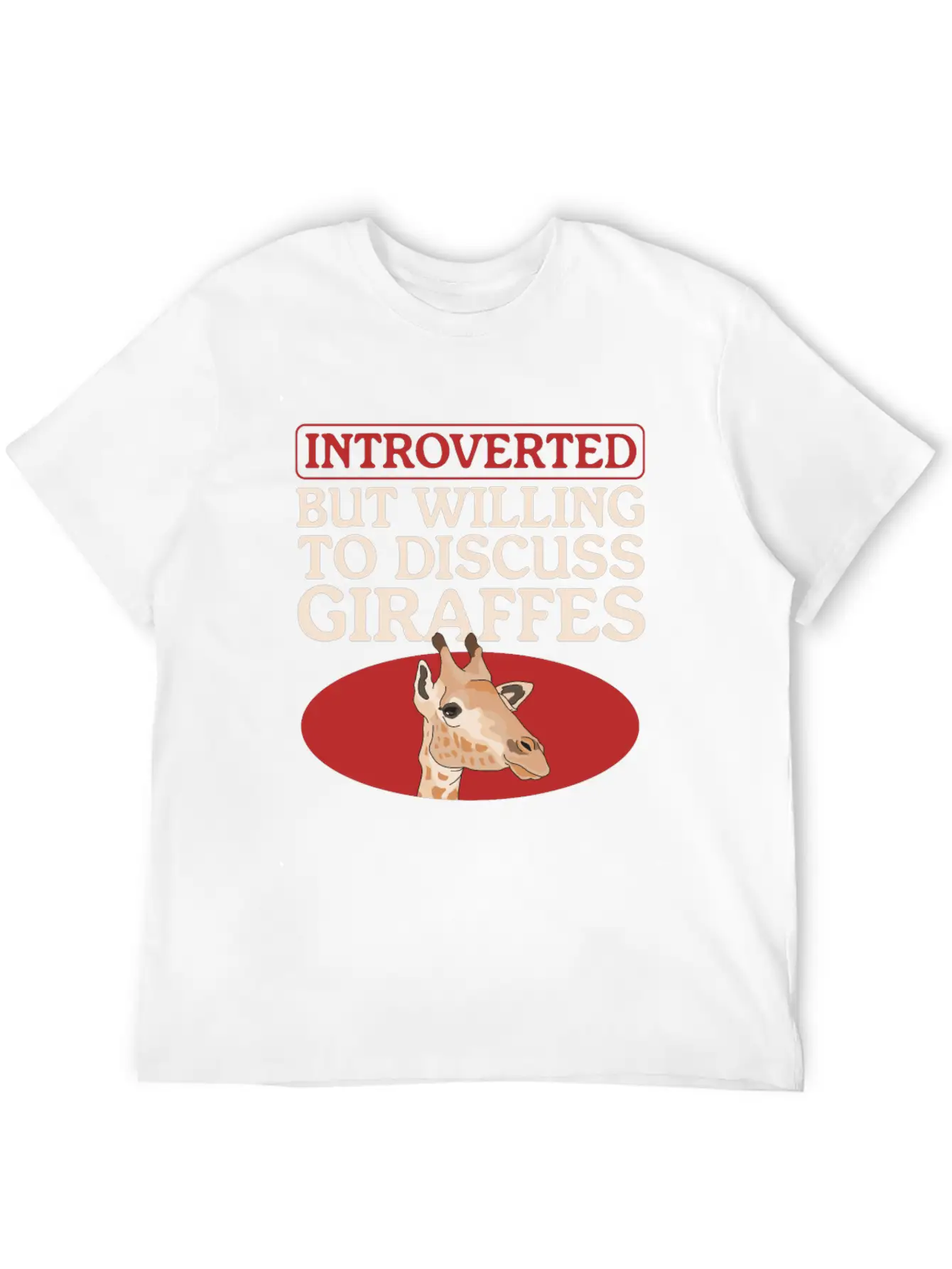 Giraffe To Discuss Giraffes Basic Graphic T-Shirt – Daily Comfort In Soft Cotton