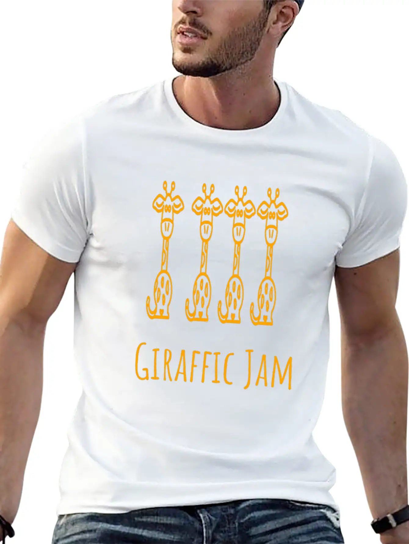 Giraffic Jam Stylish Everyday T-Shirt – Unisex Basic Cotton Tee