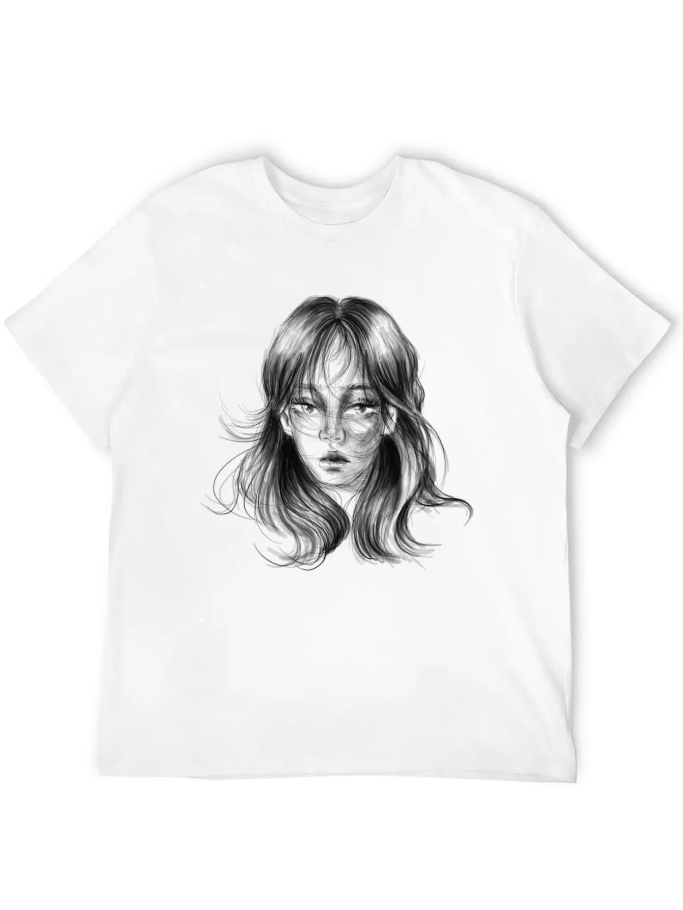 Girl Drawing Stylish Everyday T-Shirt – Unisex Basic Cotton Tee