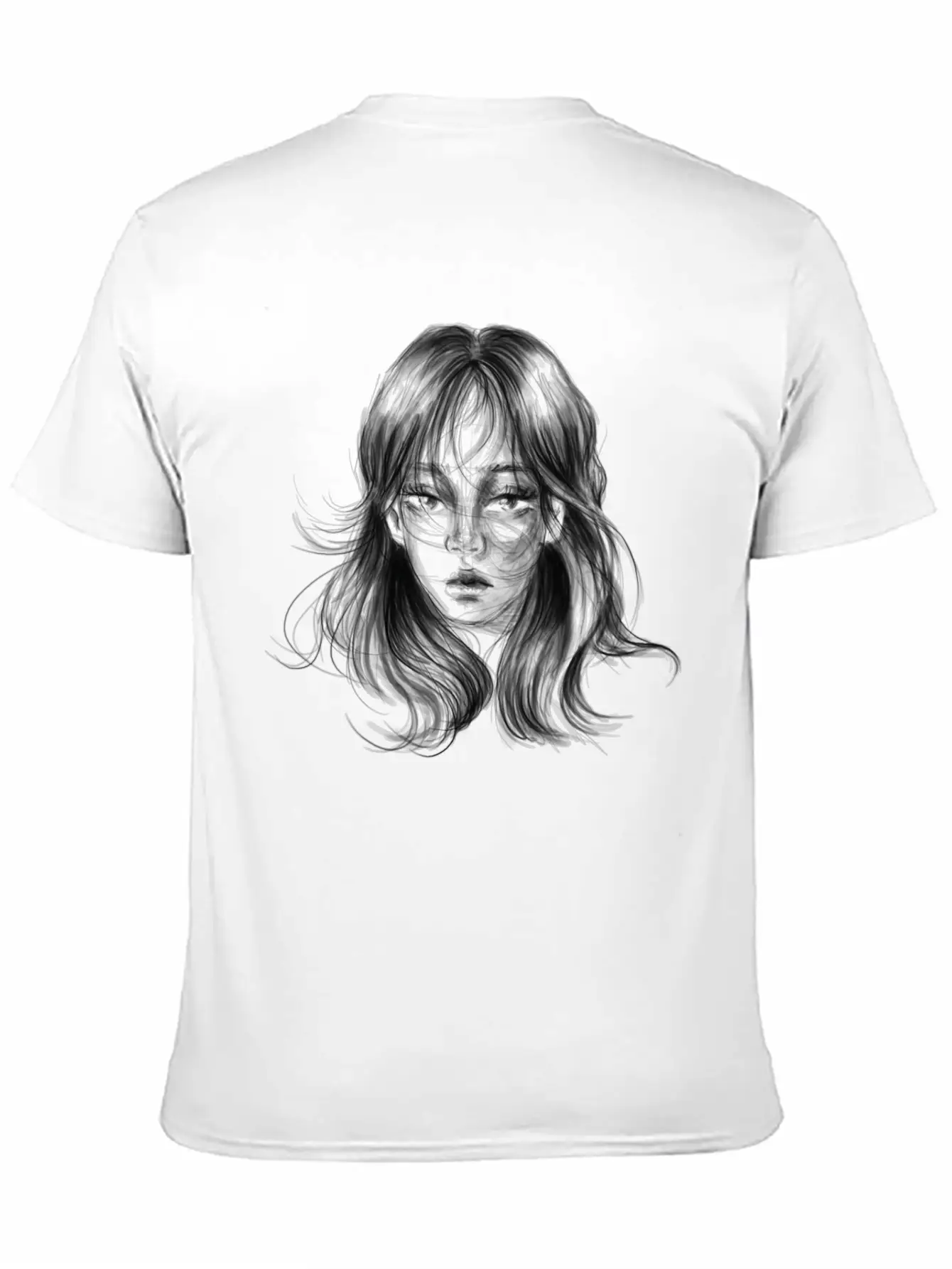 Girl Drawing Stylish Everyday T-Shirt – Unisex Basic Cotton Tee