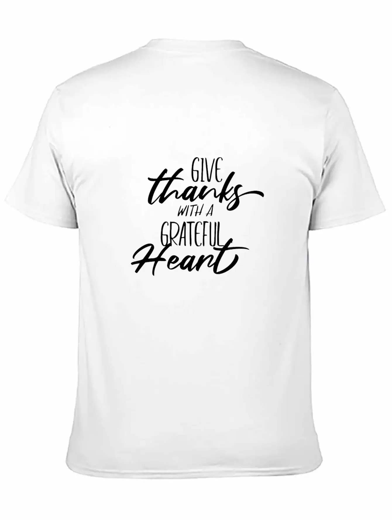 Give Thanks With A Grateful Heart Thanksgiving Basic Graphic T-Shirt – Daily Comfort In Soft Cotton