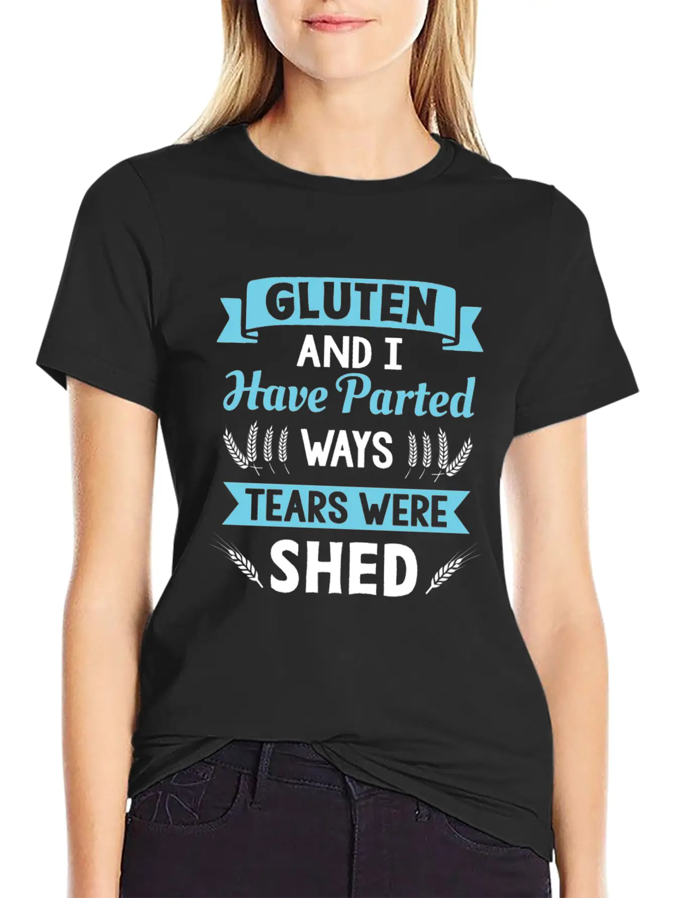 Gluten And I Have Parted Ways - Funny Gluten Free Stylish Everyday T-Shirt – Unisex Basic Cotton Tee