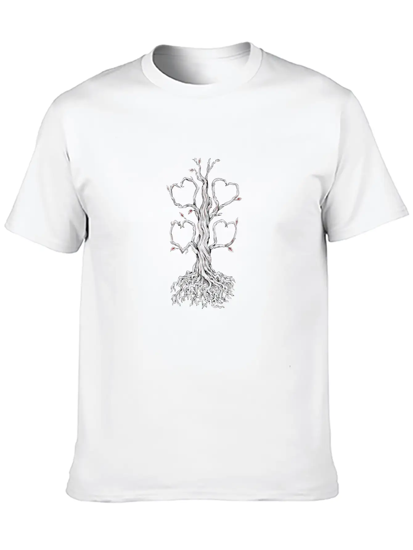 Gnarly Oak Tree Heart Tattoo Basic Graphic T-Shirt – Daily Comfort In Soft Cotton