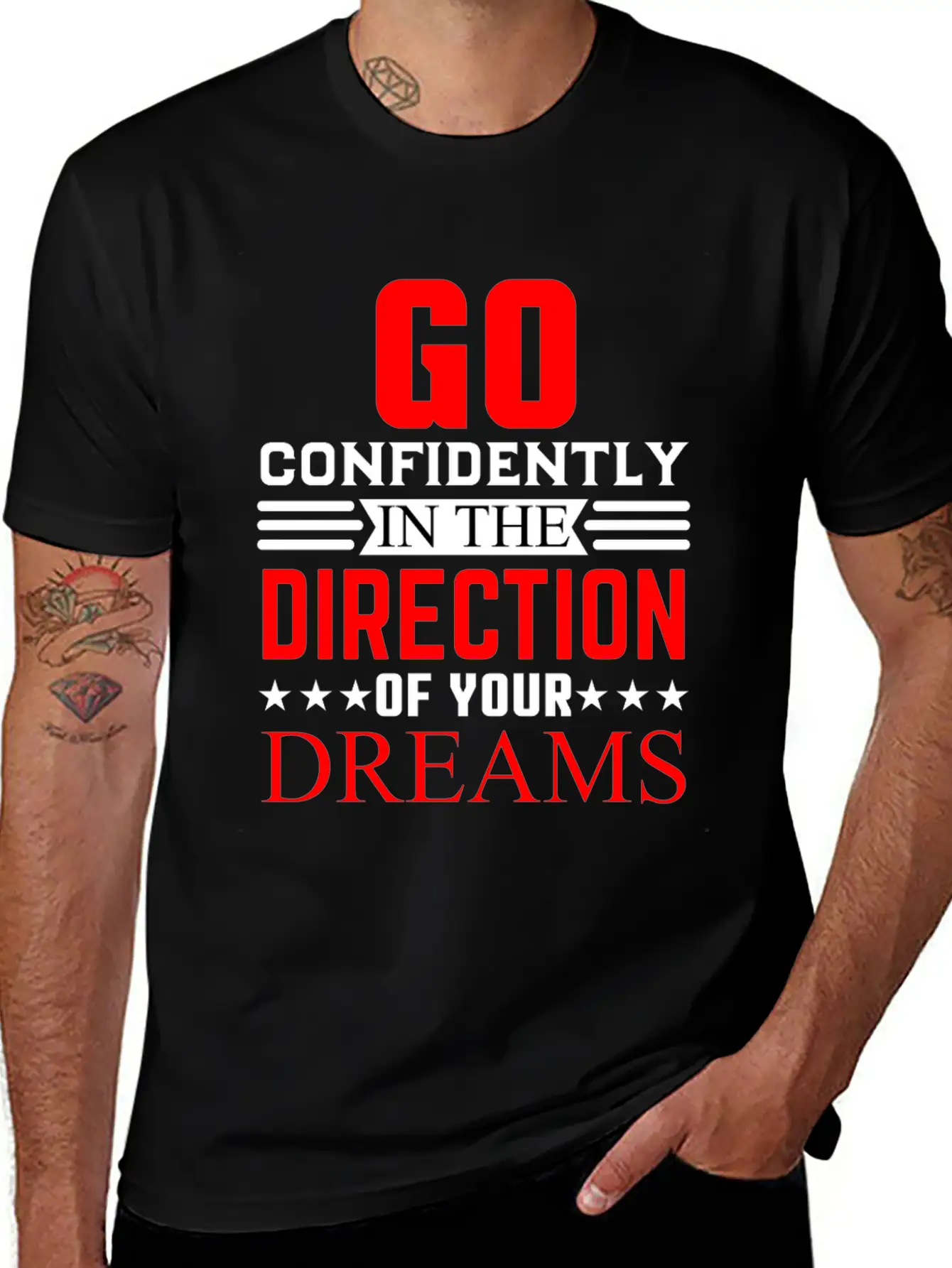Go Confidently In The Direction Of Your Dreams Relaxed Everyday Tee – Lightweight And Durable Cotton