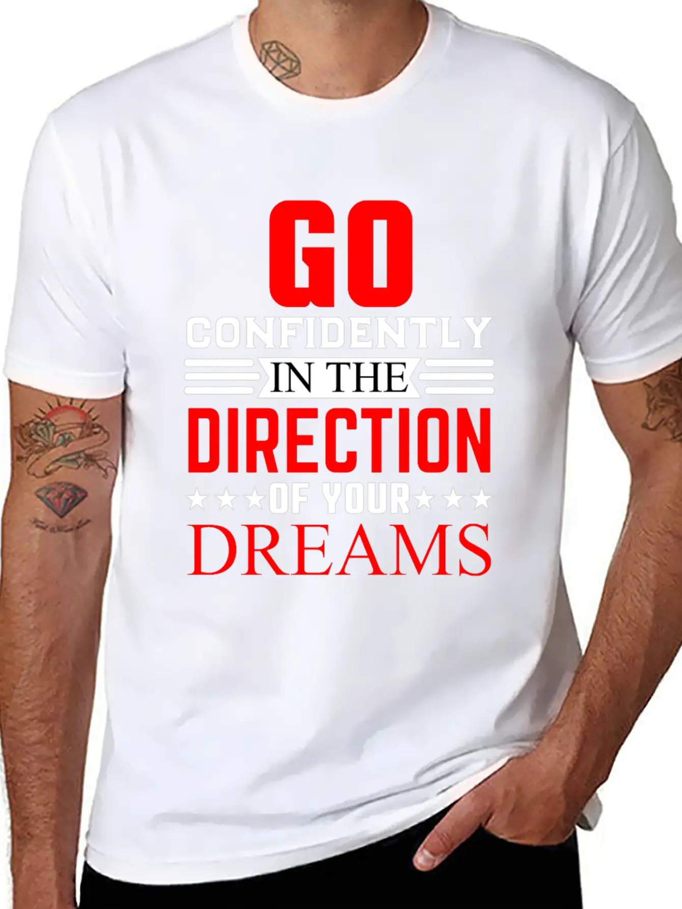 Go Confidently In The Direction Of Your Dreams Relaxed Everyday Tee – Lightweight And Durable Cotton