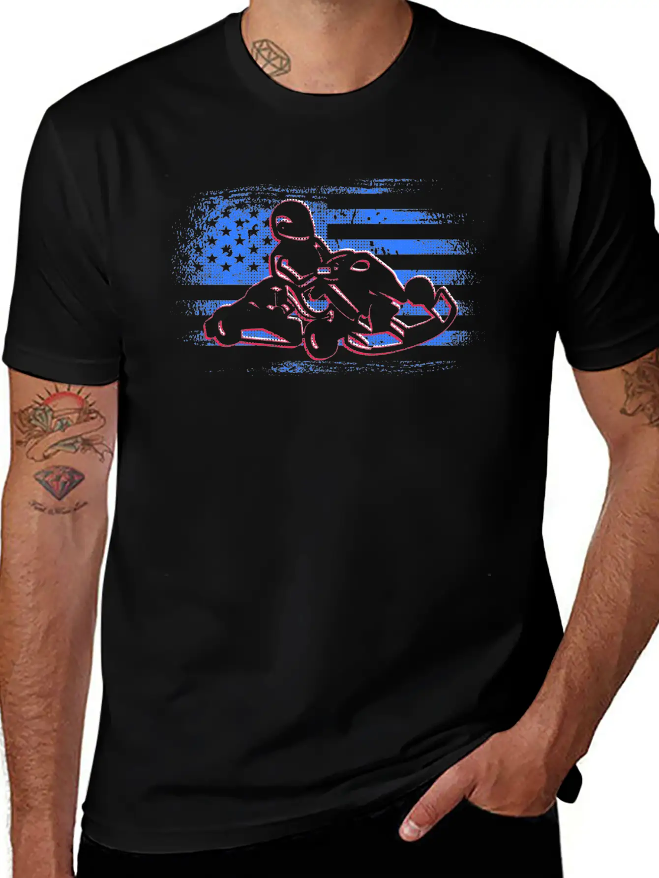 Go-Kart American Go Karts Motorsports Kart Racing Casual Graphic T-Shirt – Simple And Comfortable Daily Wear