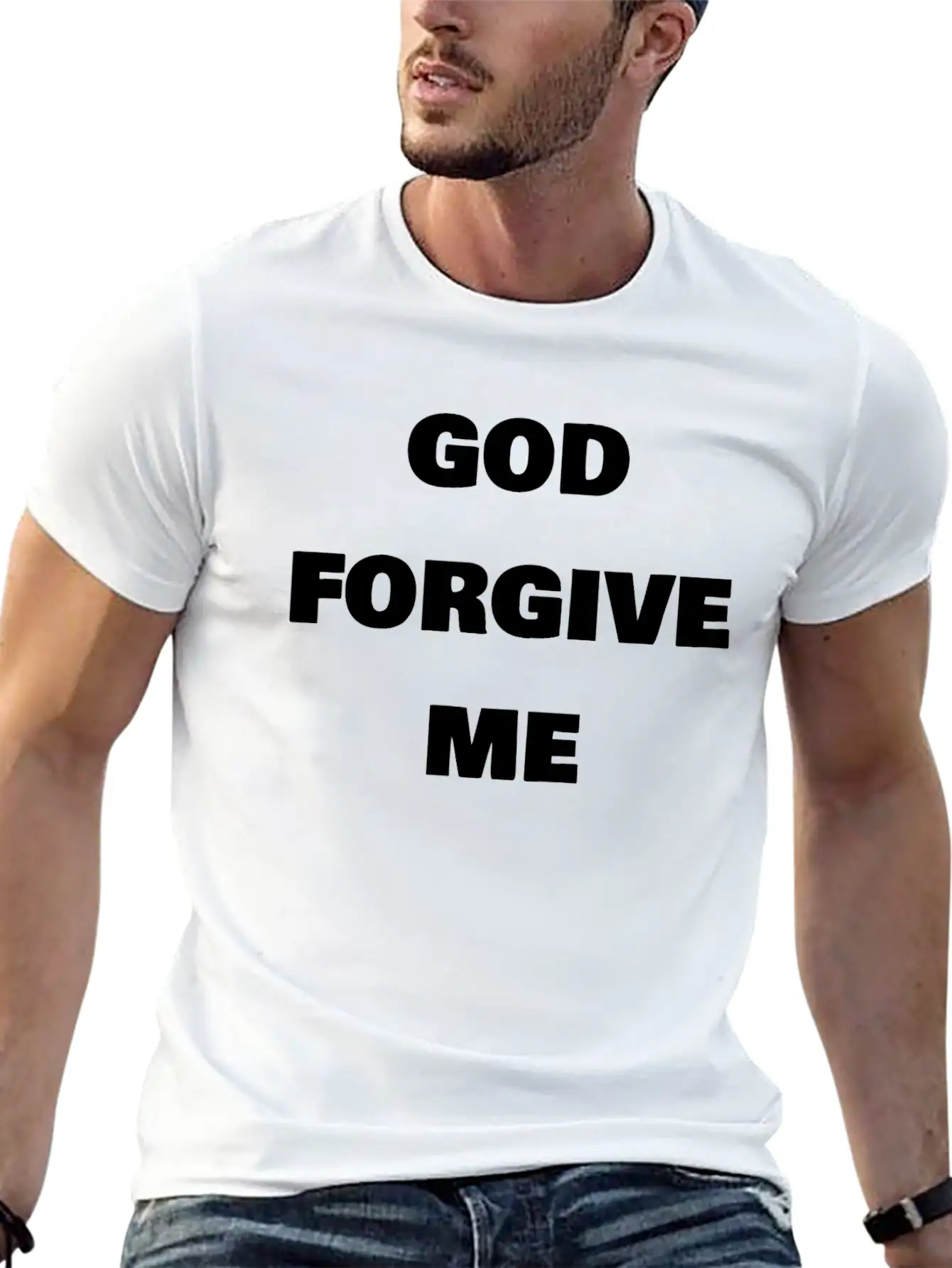 God Forgive Me Simple Everyday Graphic Tee – Lightweight Summer Wear