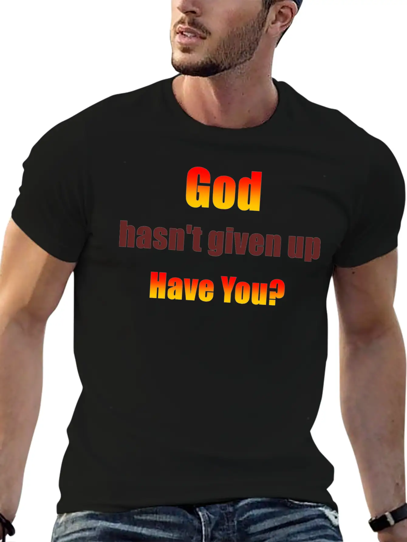 God Hasn't Given Up Design. Unisex Cotton Tee – Relaxed Fit For Any Occasion
