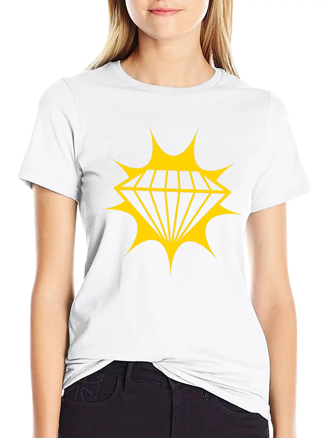 Gold Ruby Diamond Gemstone Precious Rich Rays Clun Basic Graphic T-Shirt – Daily Comfort In Soft Cotton