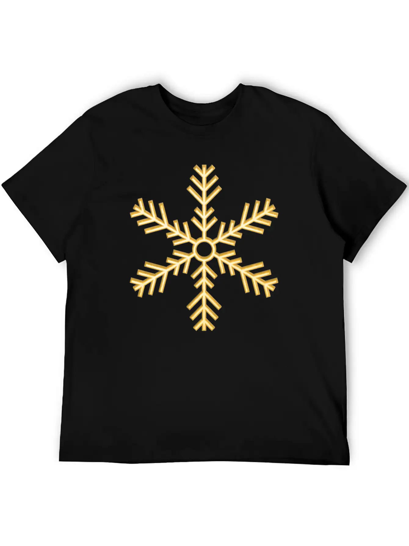 Golden Snowflake Gold Flake Relaxed Everyday Tee – Lightweight And Durable Cotton