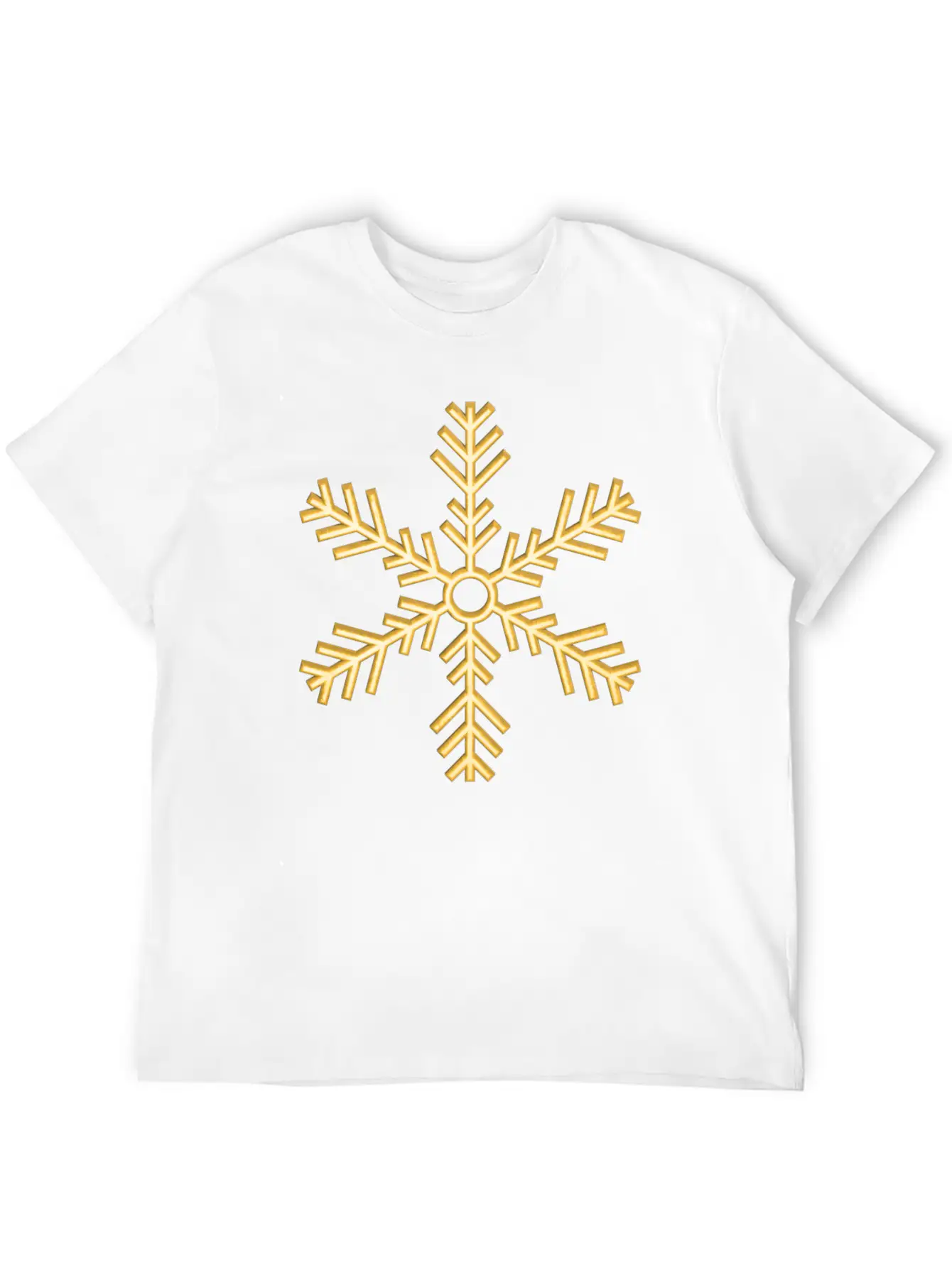 Golden Snowflake Gold Flake Relaxed Everyday Tee – Lightweight And Durable Cotton