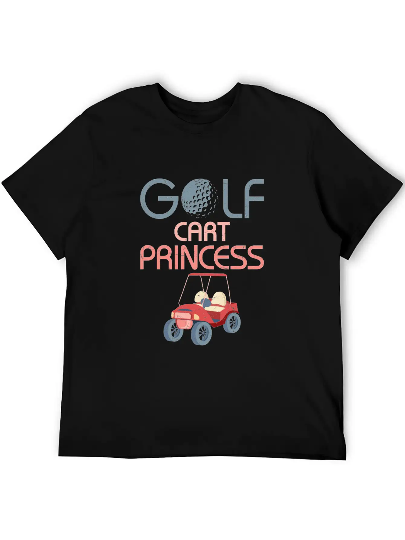 Golf Cart Princess Woman Girl Golfer Stylish Everyday T-Shirt – Unisex Basic Cotton Tee