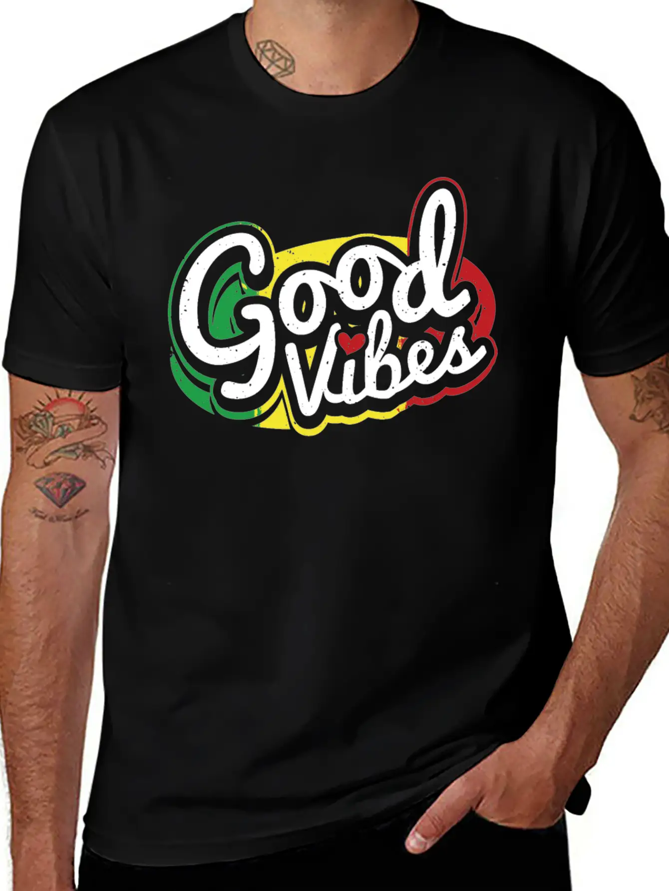 Good Vibes Reggae Music Basic Graphic T-Shirt – Daily Comfort In Soft Cotton