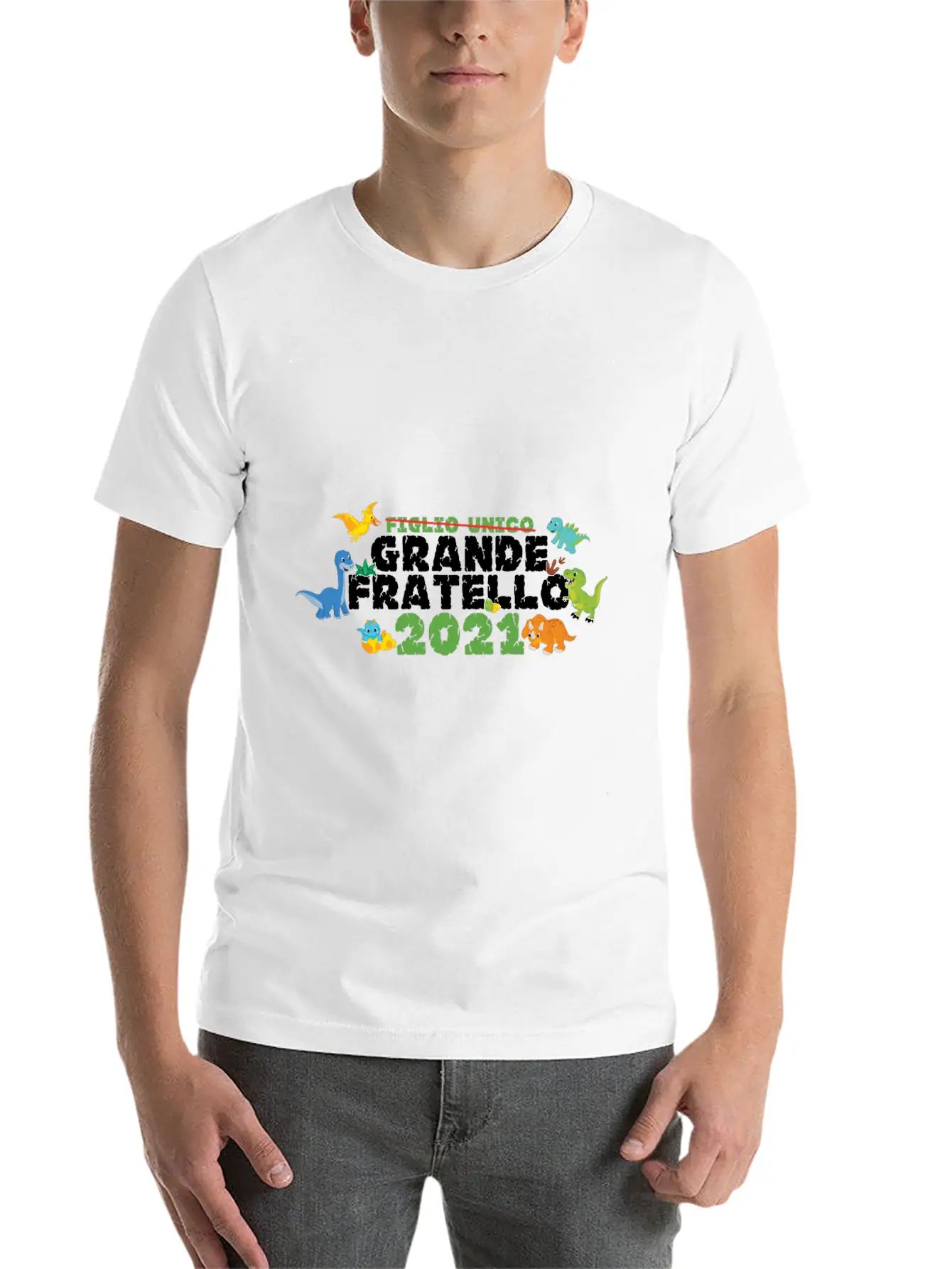 Grande Fratello Dinosaur Big Brother 2021 Basic Graphic T-Shirt – Daily Comfort In Soft Cotton