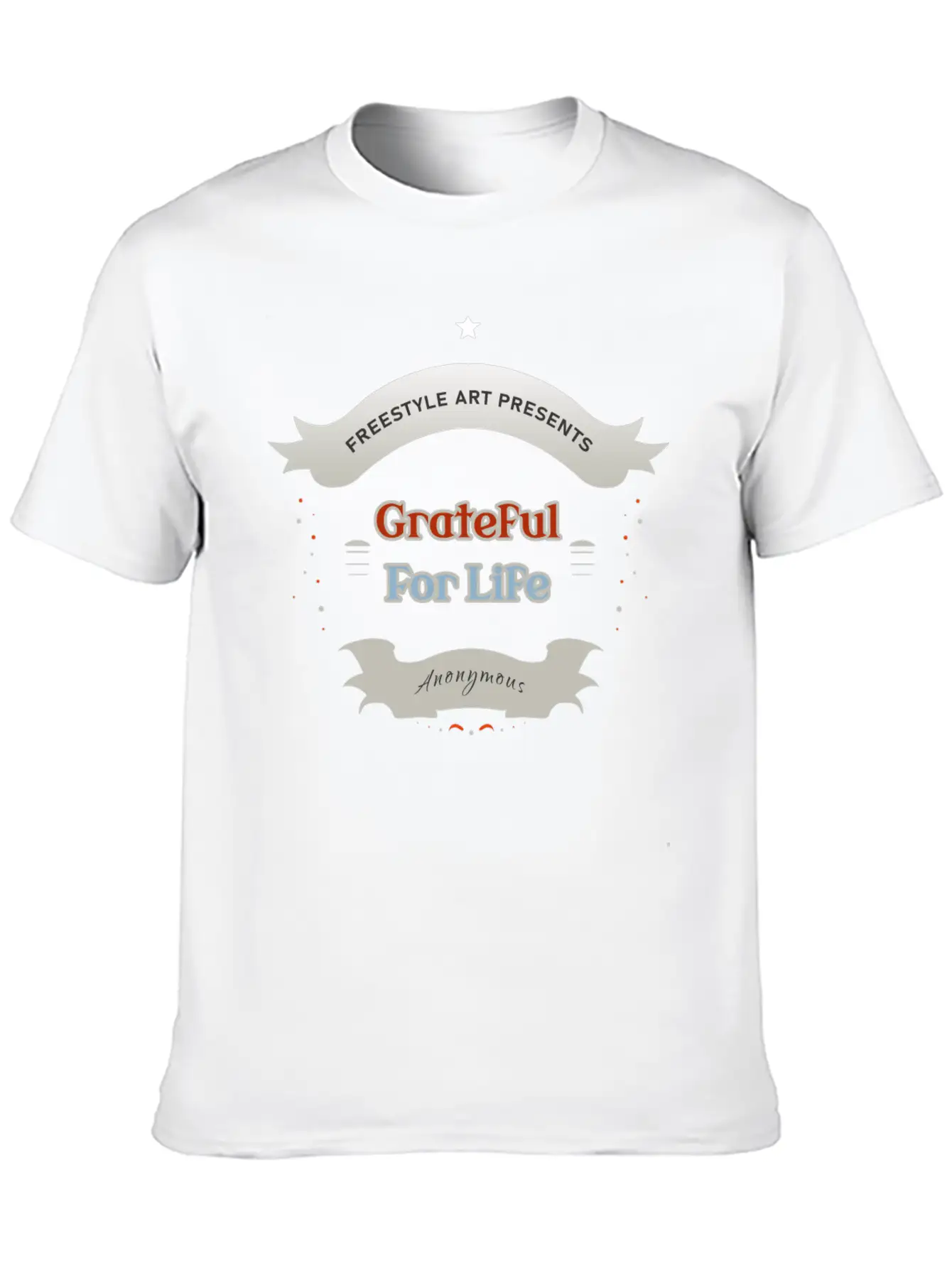 Grateful Badge Typography Stylish Everyday T-Shirt – Unisex Basic Cotton Tee