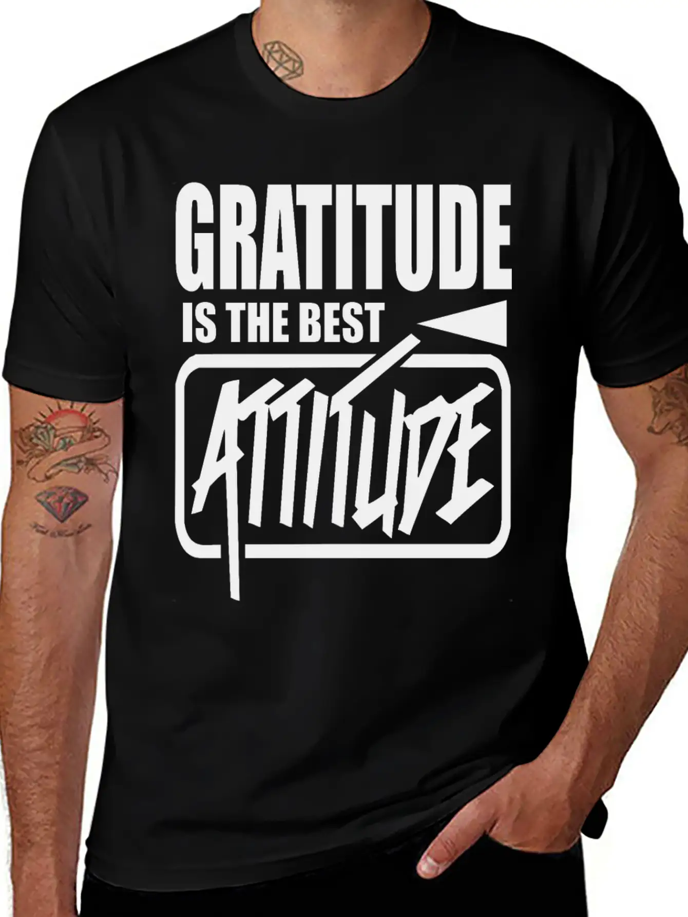 Gratitude Honor Attitude Stylish Everyday T-Shirt – Unisex Basic Cotton Tee