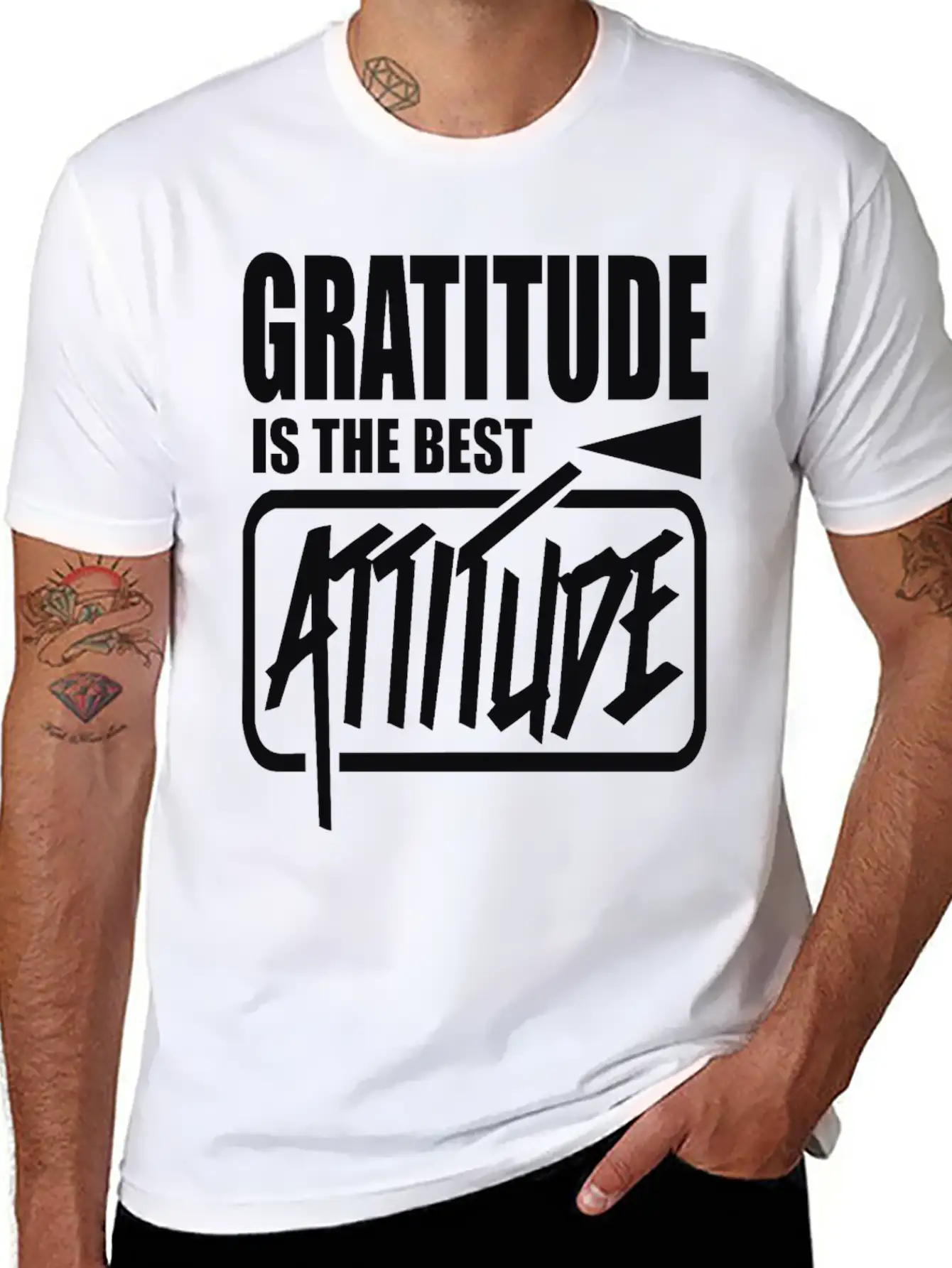 Gratitude Honor Attitude Stylish Everyday T-Shirt – Unisex Basic Cotton Tee