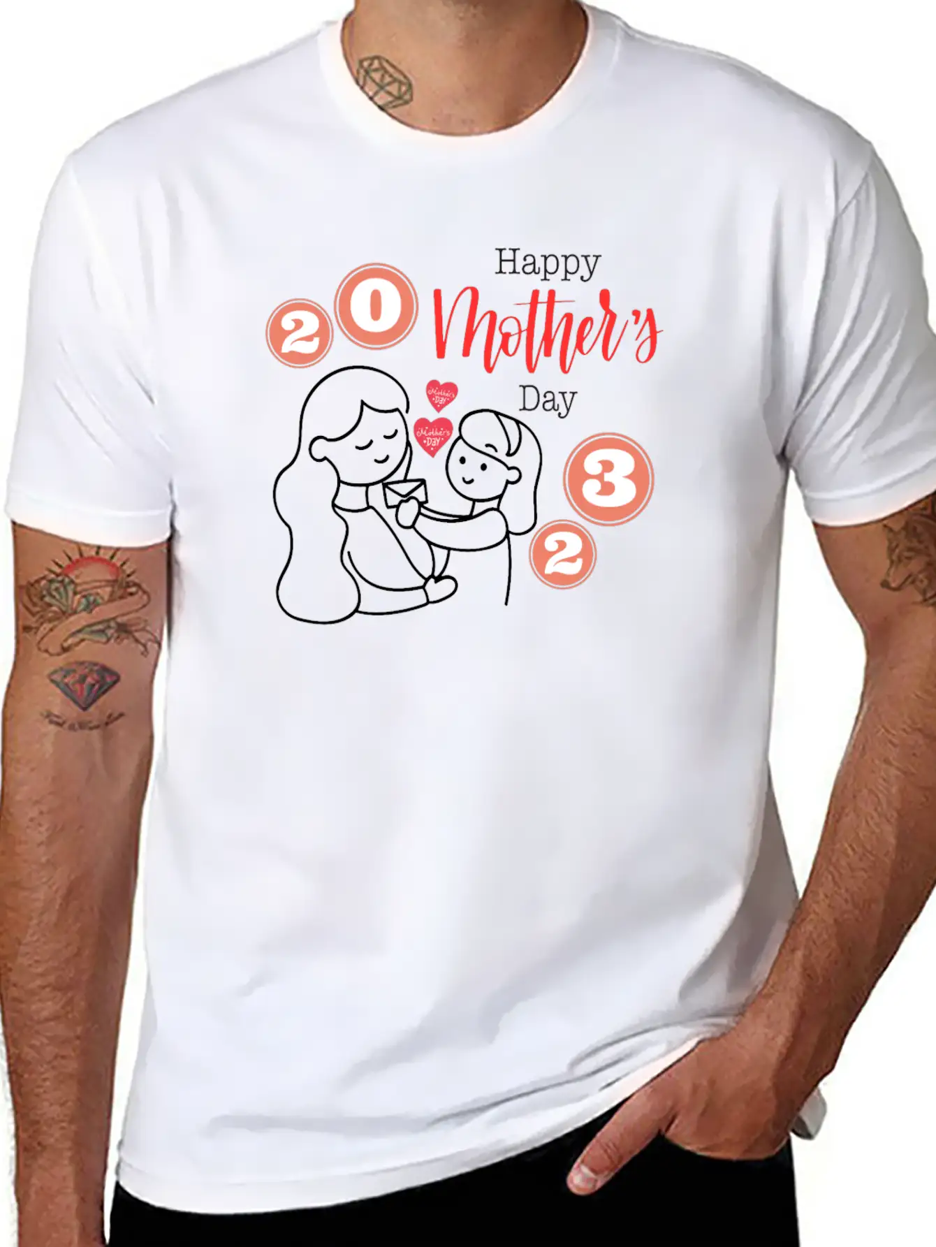 Gratitude,Gratitude,Mother&Child,FamilyDay,Special Basic Graphic T-Shirt – Daily Comfort In Soft Cotton