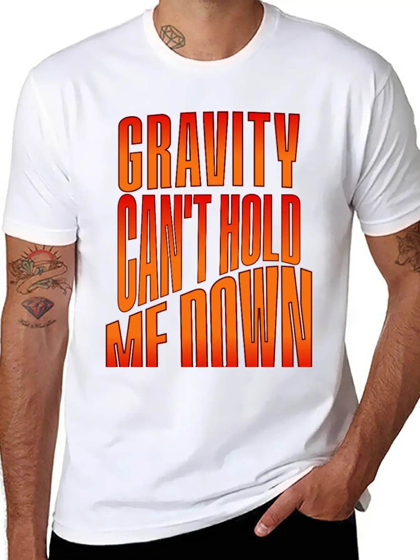 Gravity Can't Hold Me Down, Stylish Everyday T-Shirt – Unisex Basic Cotton Tee