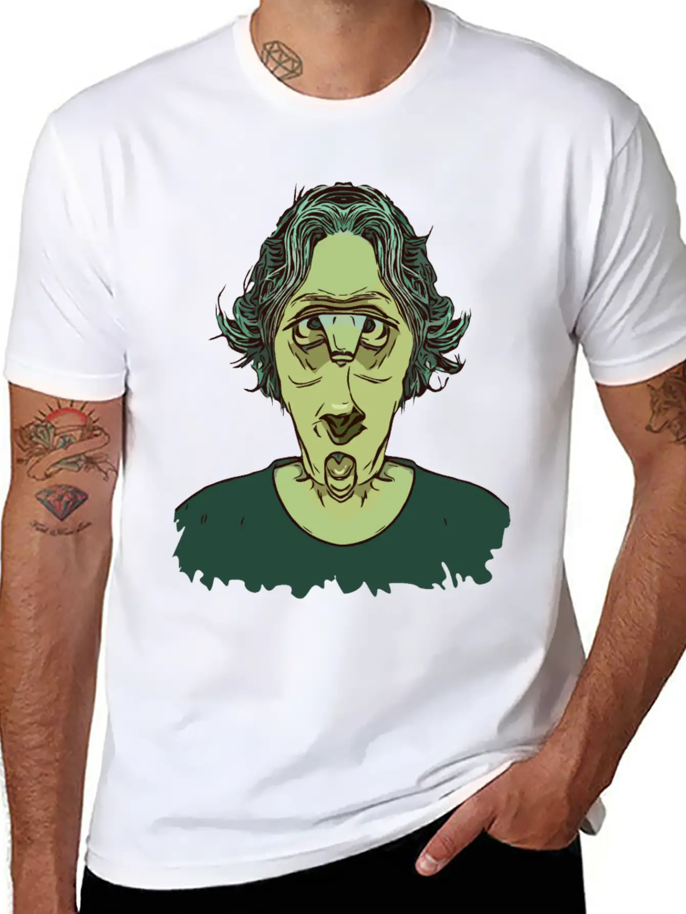 Green Alien From Mars (DDP) Basic Graphic T-Shirt – Daily Comfort In Soft Cotton