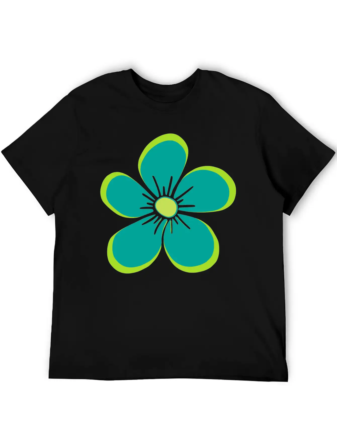 Green Blooming Flower, Flowery, Floral Pattern Classic Cotton Tee – Unisex Comfort For Any Season