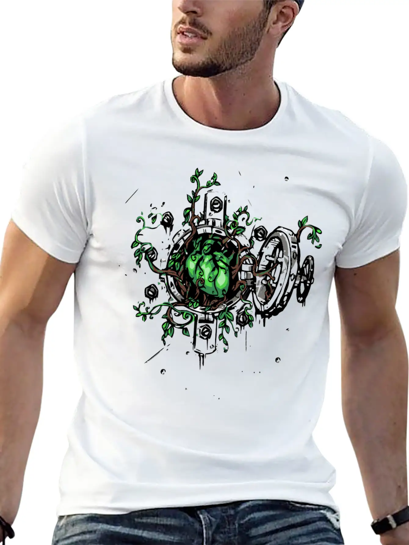 Green Heart Unisex Casual T-Shirt – Clean Design For Daily Comfort