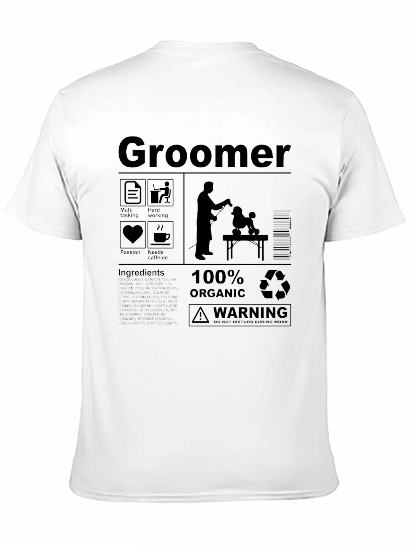 Groomer Product Description Stylish Everyday T-Shirt – Unisex Basic Cotton Tee