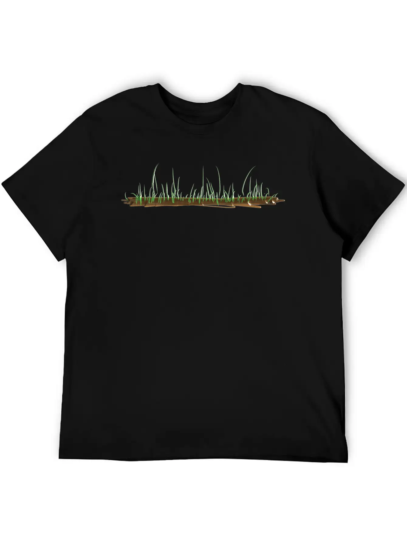 Ground Grass Green Nature Earth Line Basic Graphic T-Shirt – Daily Comfort In Soft Cotton