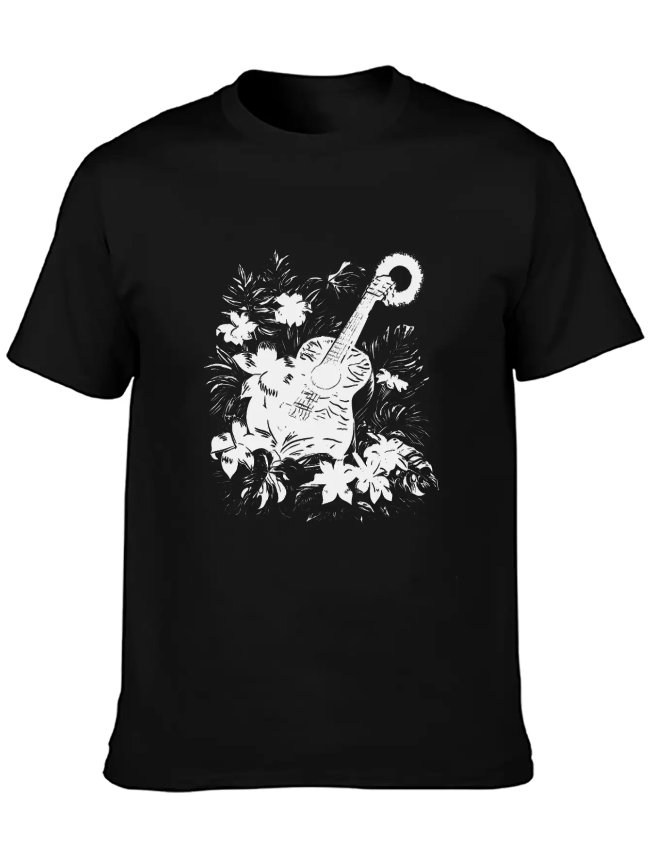 Guitar Drawing Stylish Everyday T-Shirt – Unisex Basic Cotton Tee