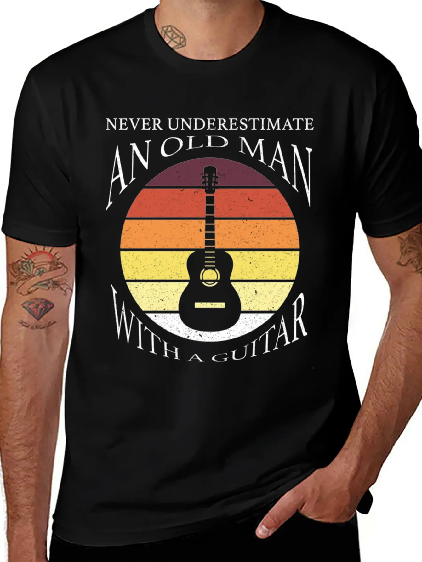 Guitar Funny Gift For Musician Lover Basic Graphic T-Shirt – Daily Comfort In Soft Cotton