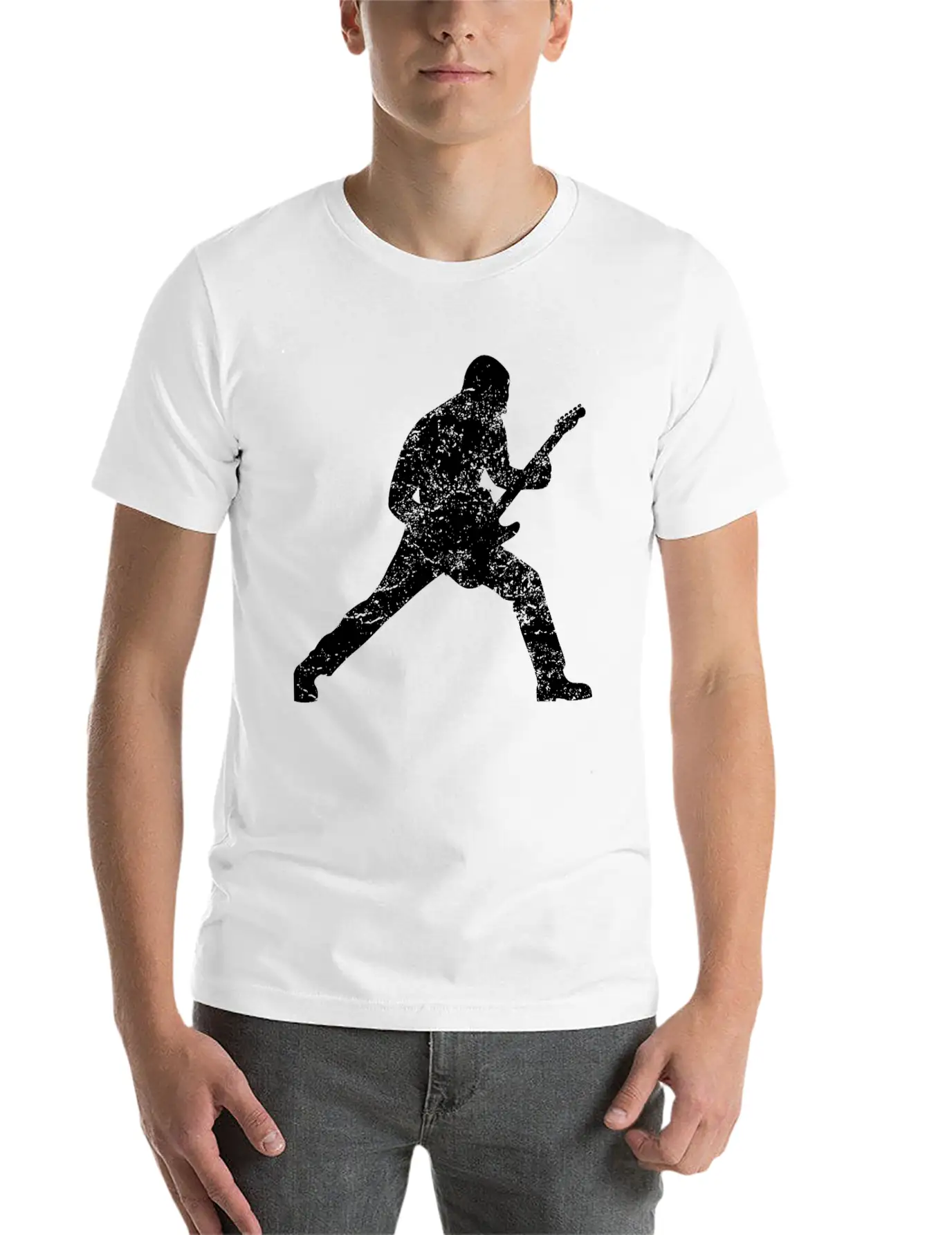 Guitar Player Gift Rock Electric Guitar Rocker Relaxed Everyday Tee – Lightweight And Durable Cotton