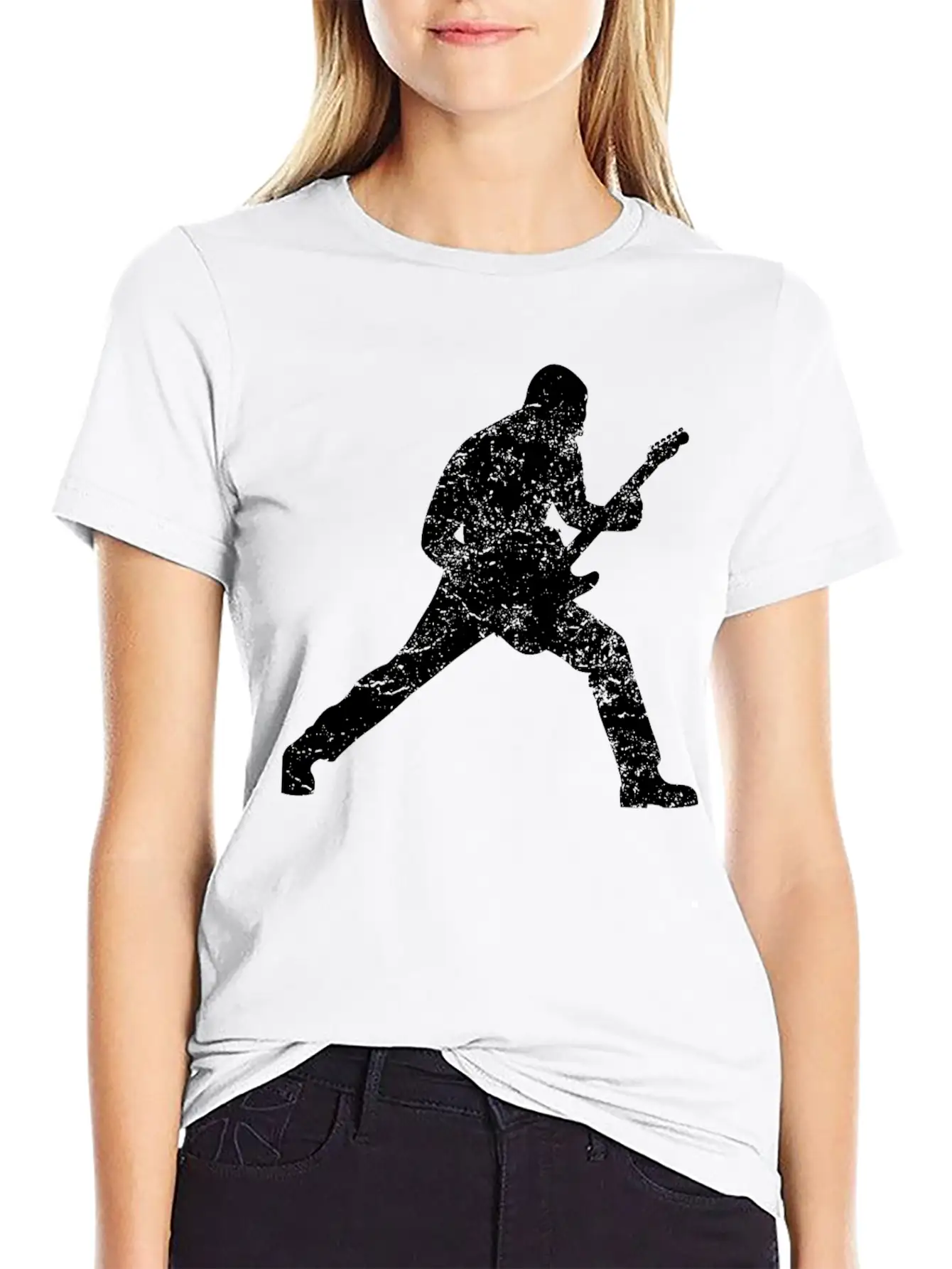 Guitar Player Gift Rock Electric Guitar Rocker Relaxed Everyday Tee – Lightweight And Durable Cotton