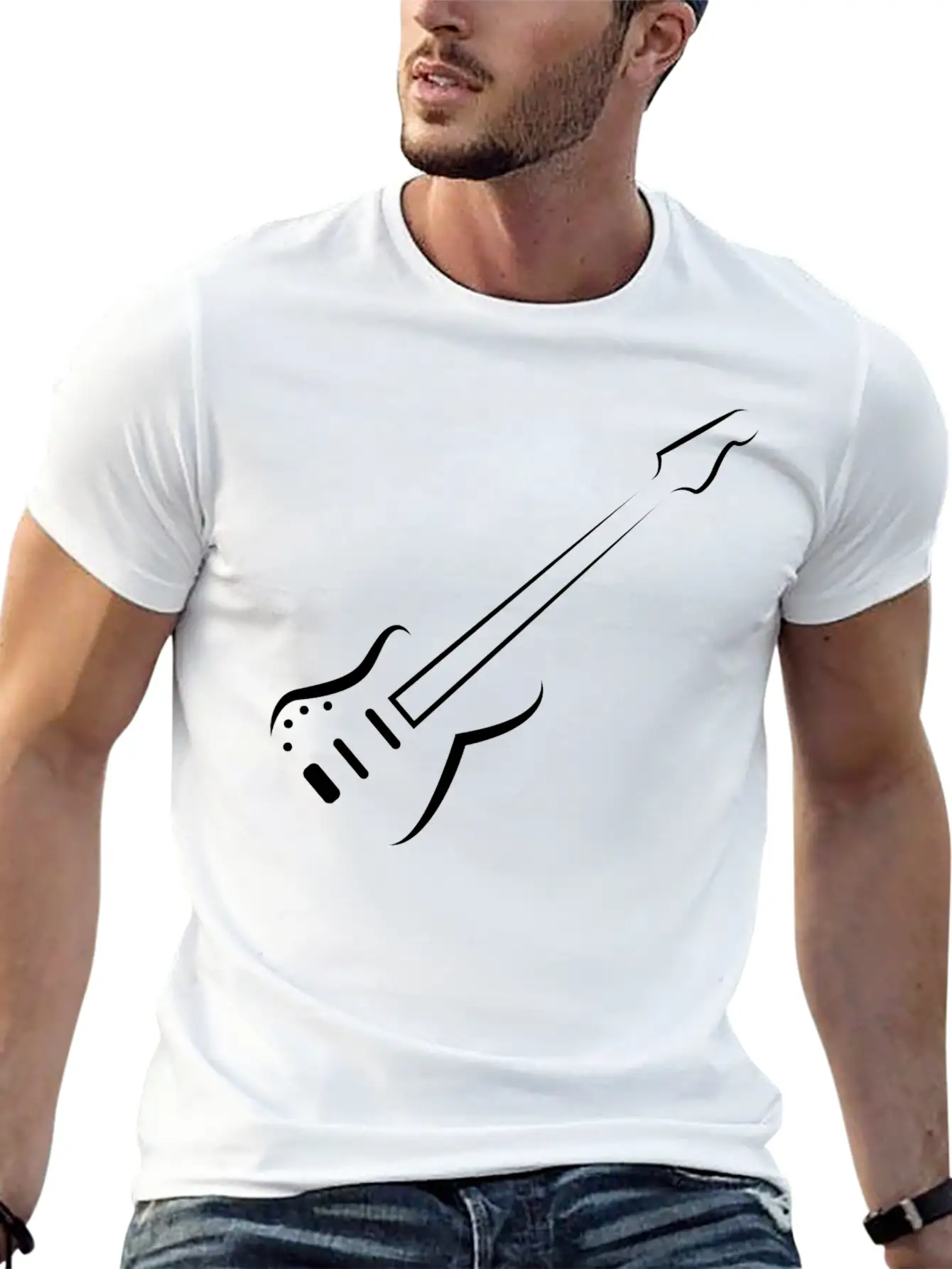Guitar Stylish Everyday T-Shirt – Unisex Basic Cotton Tee