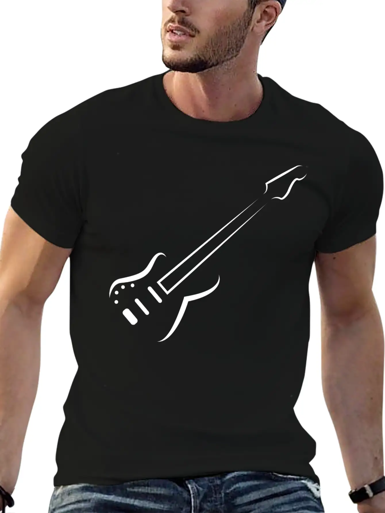 Guitar Stylish Everyday T-Shirt – Unisex Basic Cotton Tee