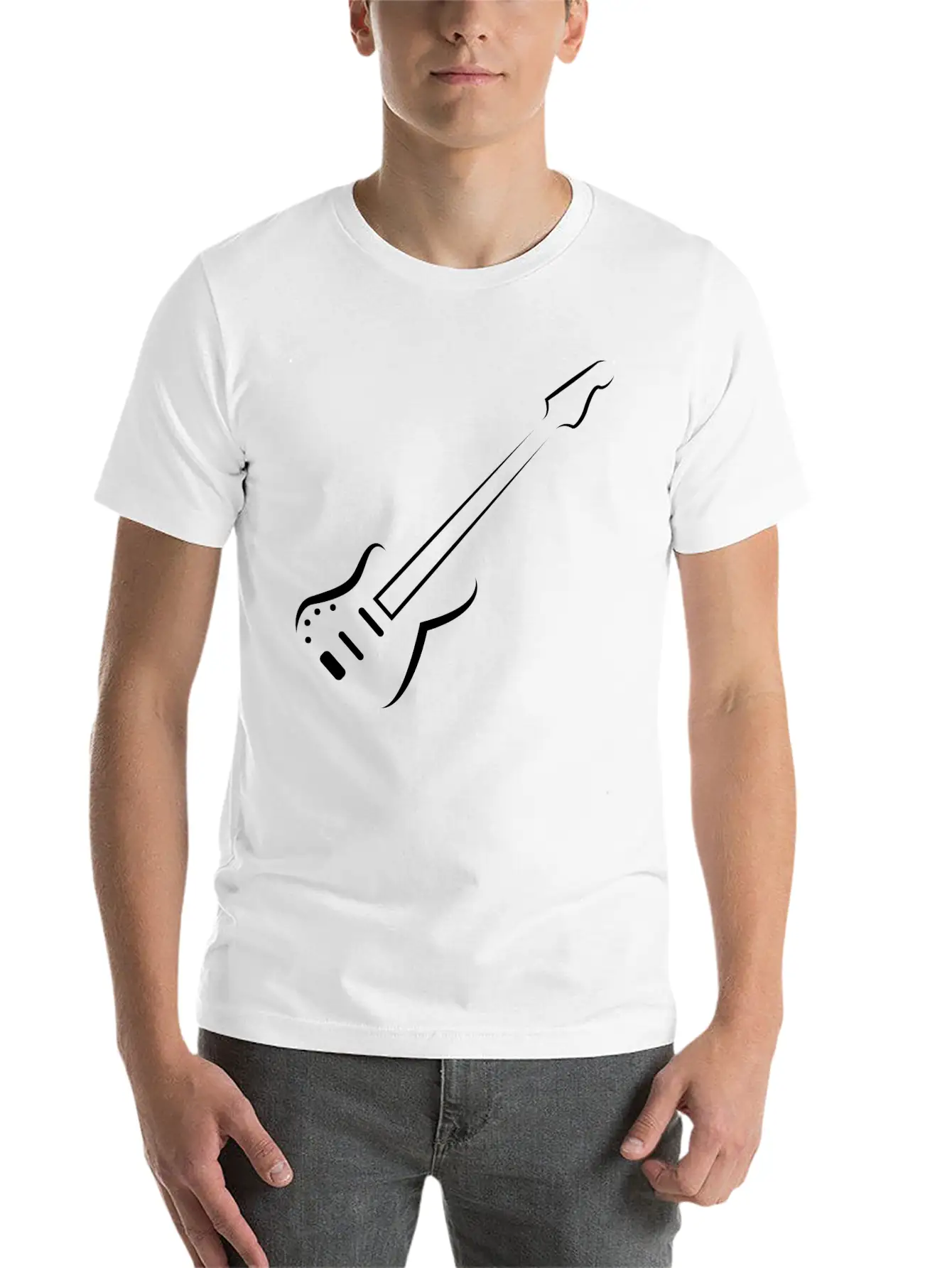 Guitar Stylish Everyday T-Shirt – Unisex Basic Cotton Tee