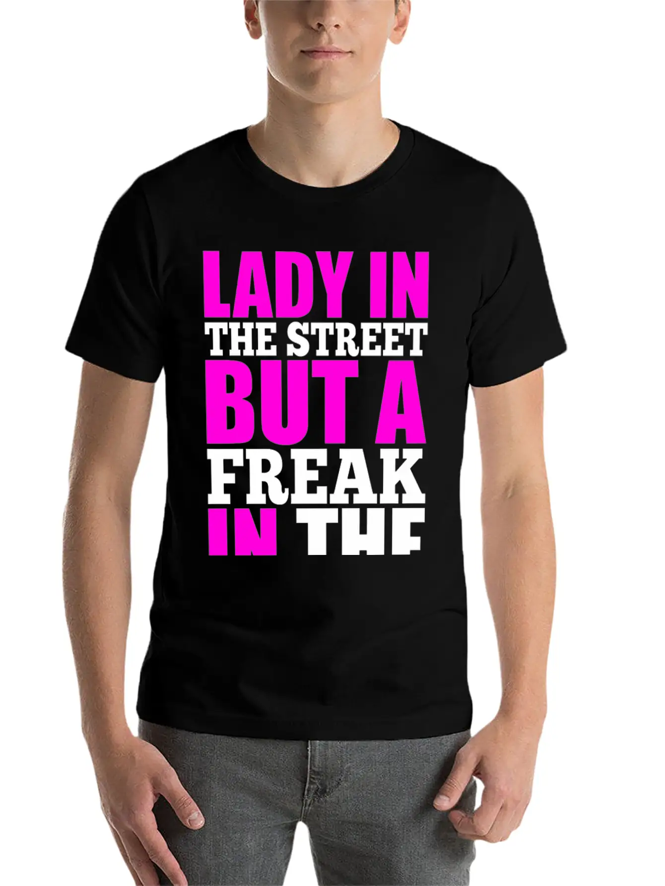 Gym - Lady In The Street But A Freak In The Gym Stylish Everyday T-Shirt – Unisex Basic Cotton Tee