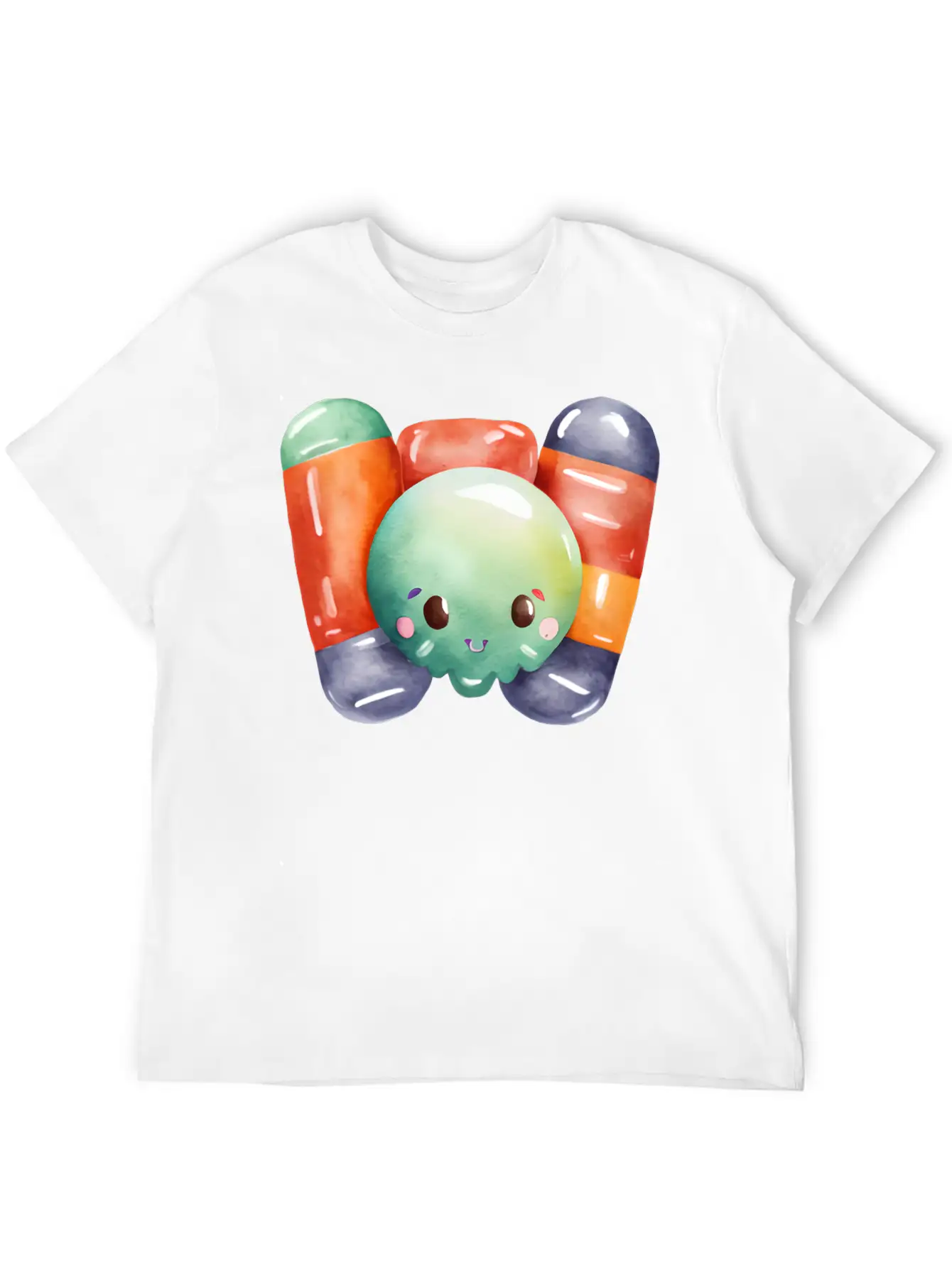 Halloween Candies Watercolor Classic Cotton Tee – Unisex Comfort For Any Season