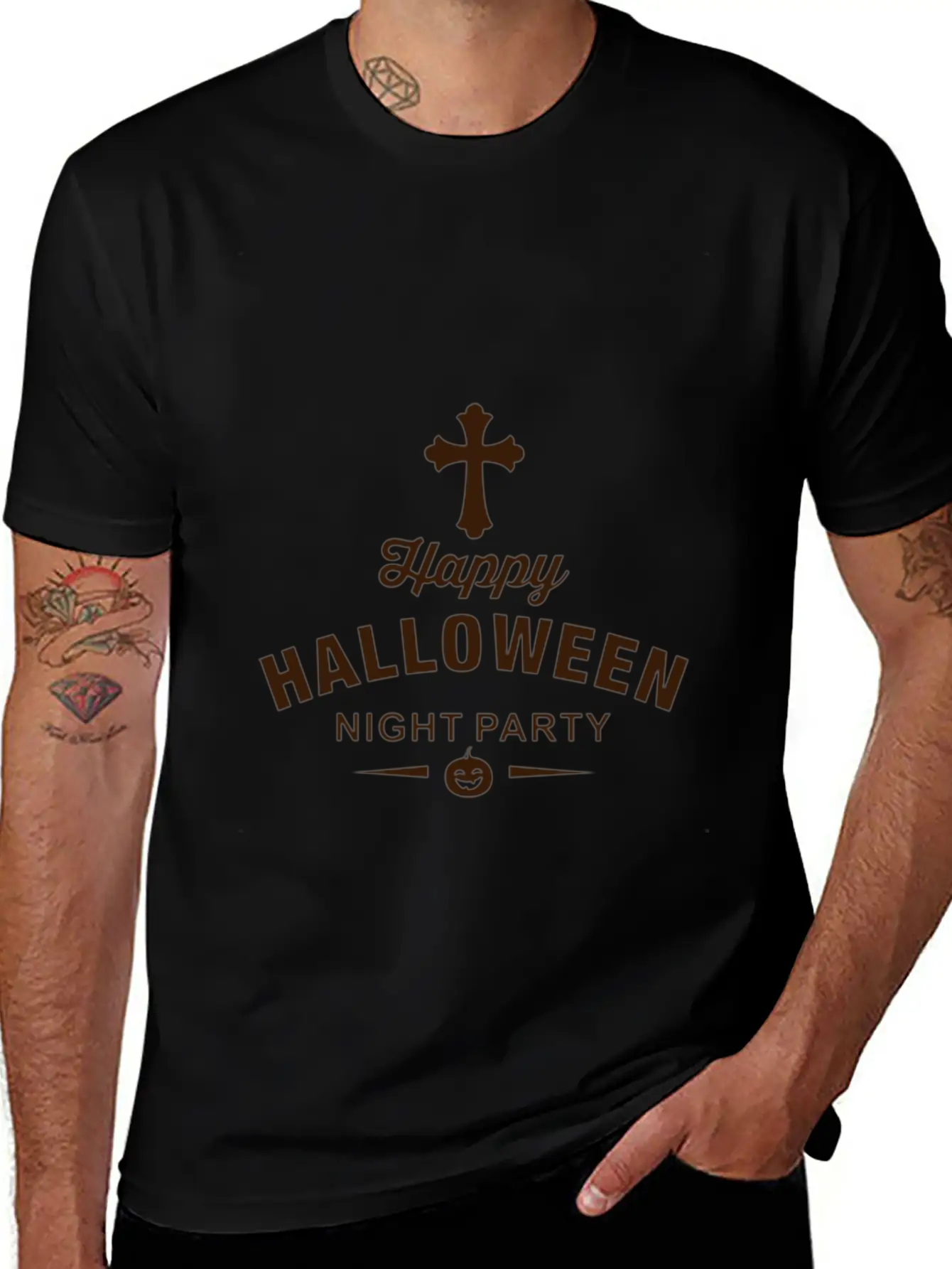 Halloween Party Night Module Lightweight Cotton T-Shirt – Daily Comfort Graphic Shirt
